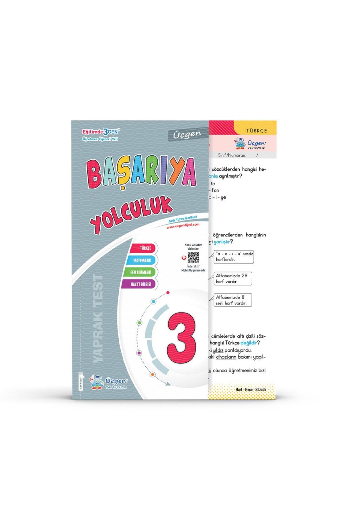 Üçgen Yayıncılık 3.sınıf - Başarıya Yolculuk - Yaprak Test