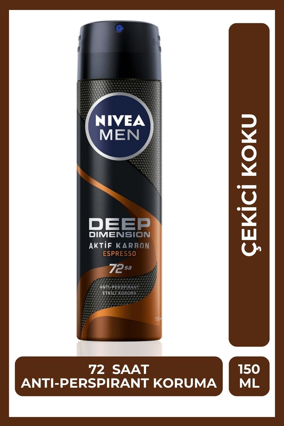 NIVEA Men Erkek Deep Dimension Espresso Deodorant 150ml-