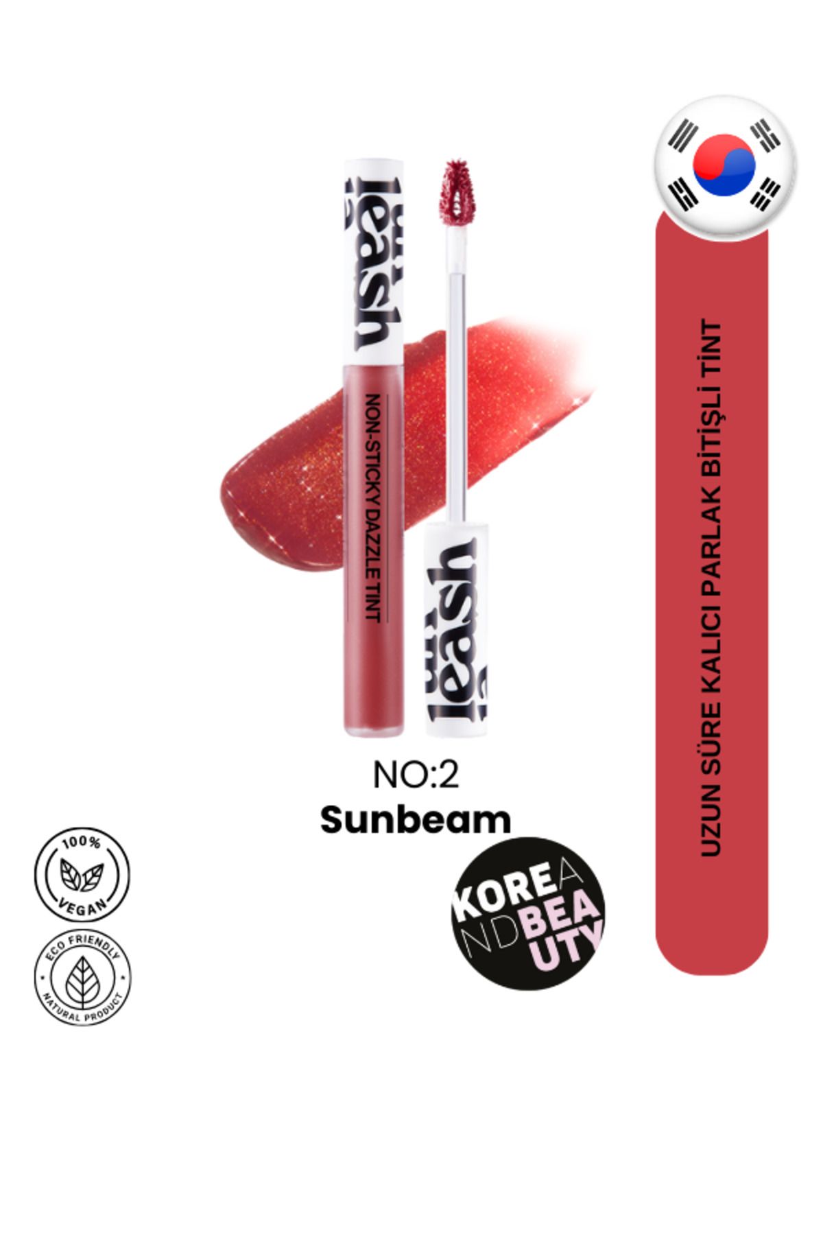 UNLEASHIA Non-sticky Dazzle Tint No:02 Sunbeam 5.5g | Işıltı Ve Dolgunluk Veren Parlak Gloss Tint