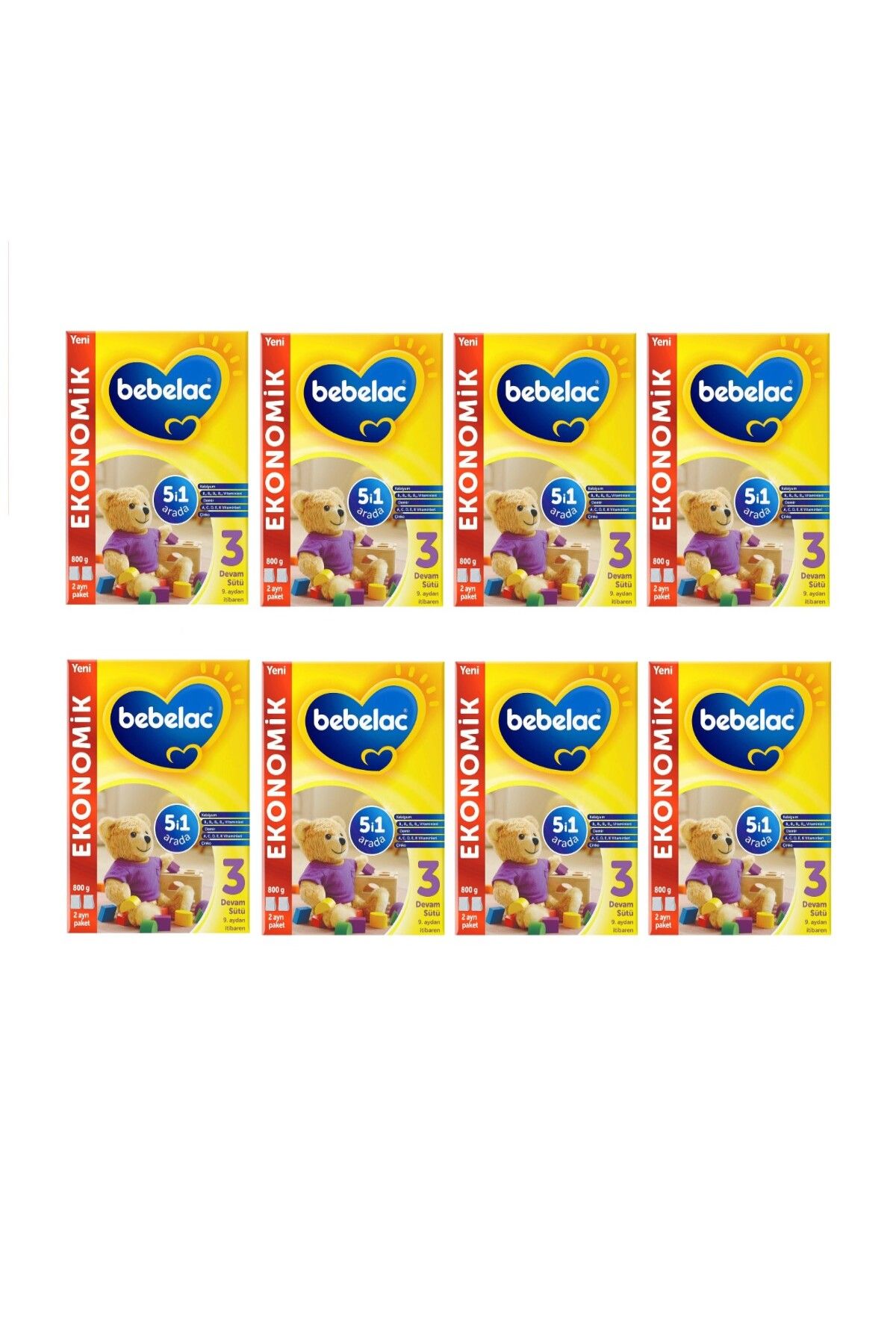 Bebelac 3 Numara Devam Sütü 800 Gr X 8 Adet