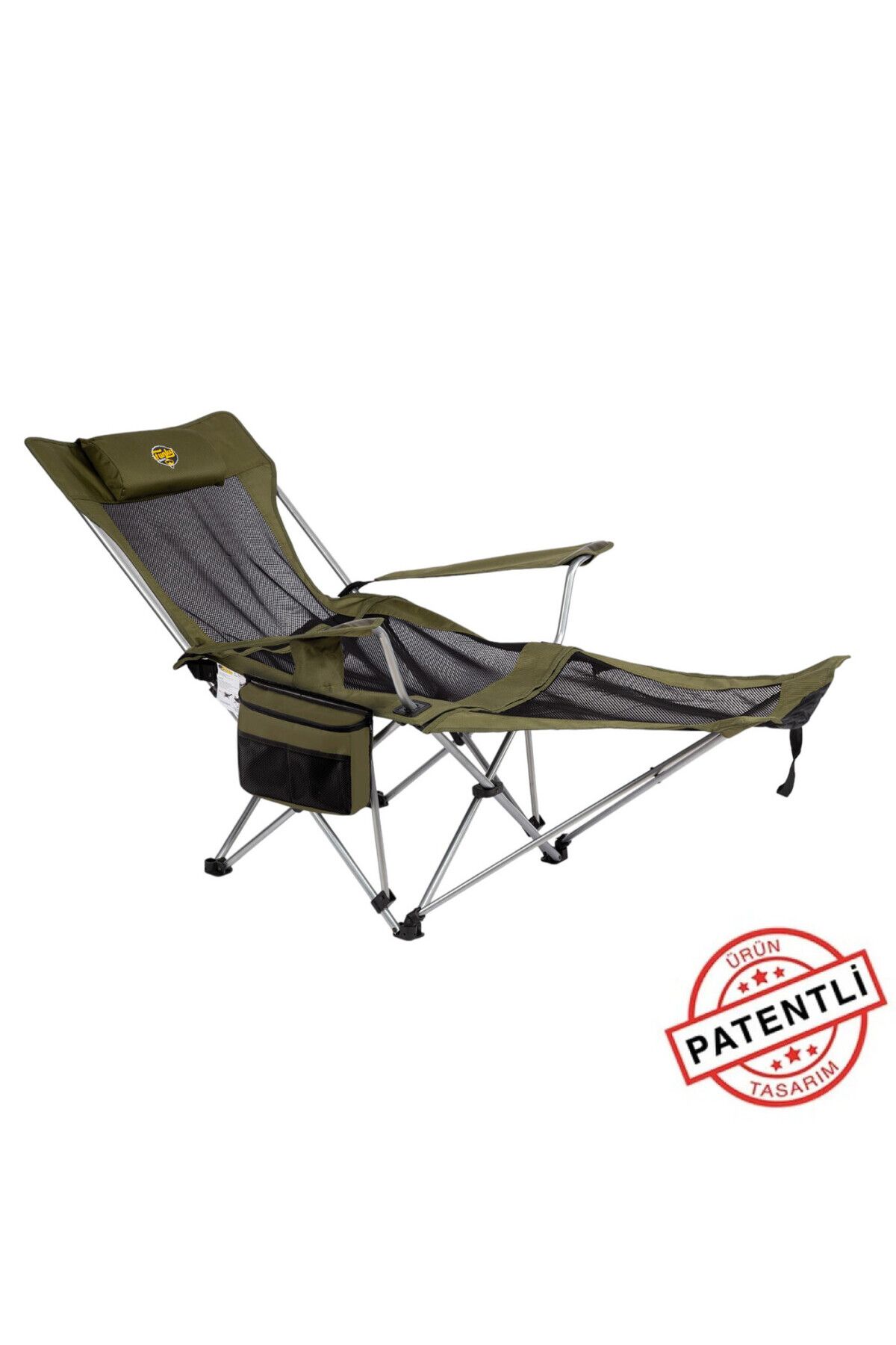 Funky Chairs Lazy 3 Plus Yatabilen Kamp Sandalyesi Haki