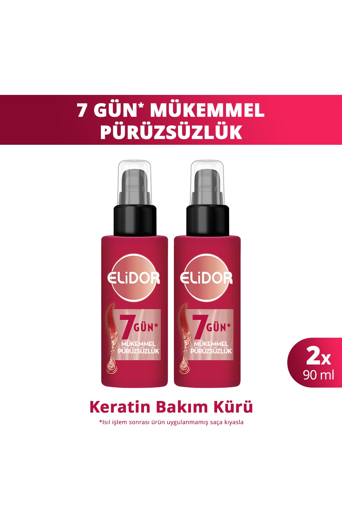 Elidor Isı Ile Aktifleşen Keratin Bakım Kürü Brezilya Keratin Terapisi 90 ml X2