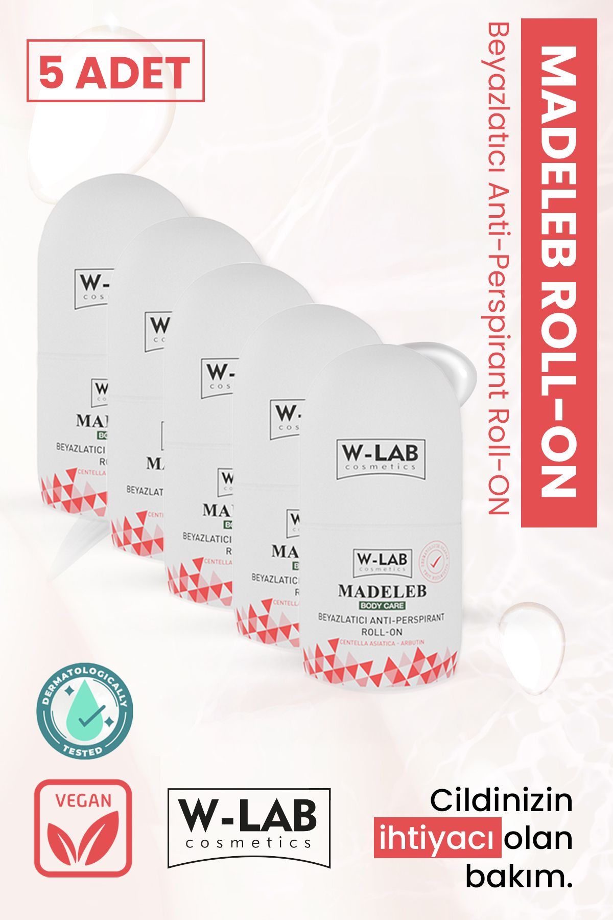W-Lab Kozmetik Madeleb Roll On 5 Li Set