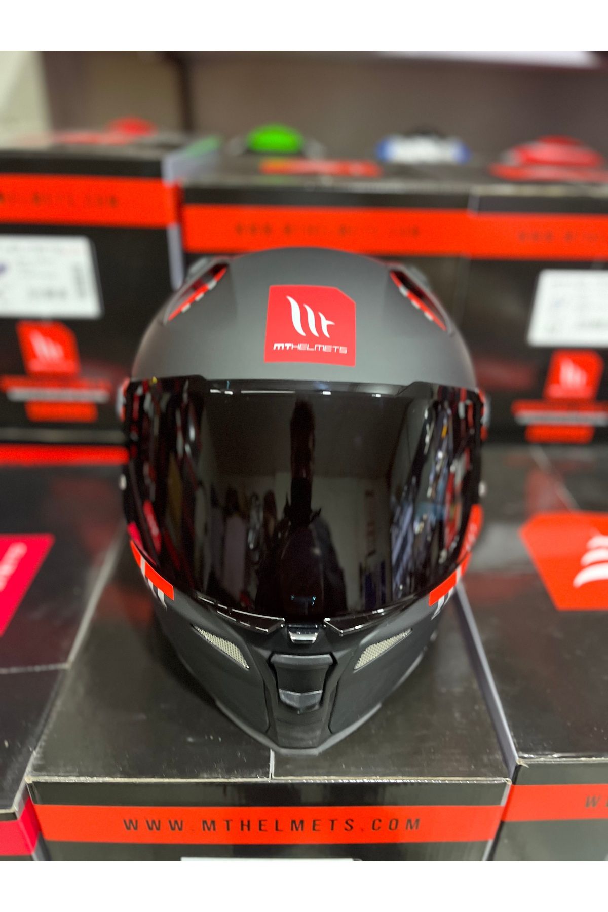 MT Helmets Revenge 2 S solid a1 kask (şeffaf vizörlü)