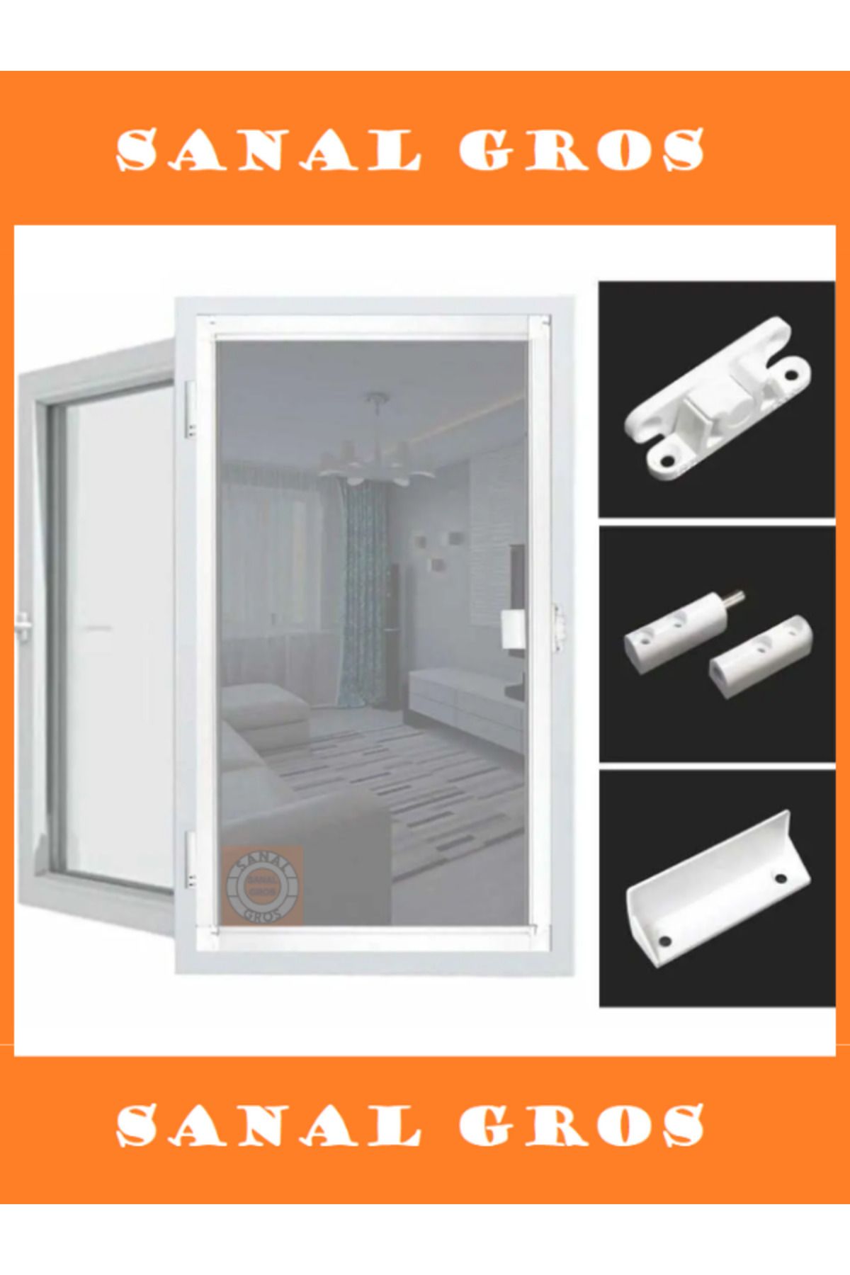 Ensar SİNEKLİK MENTEŞELİ PENCERE ÖLÇÜLERİ İÇİN 0-70CM / 0-145CM