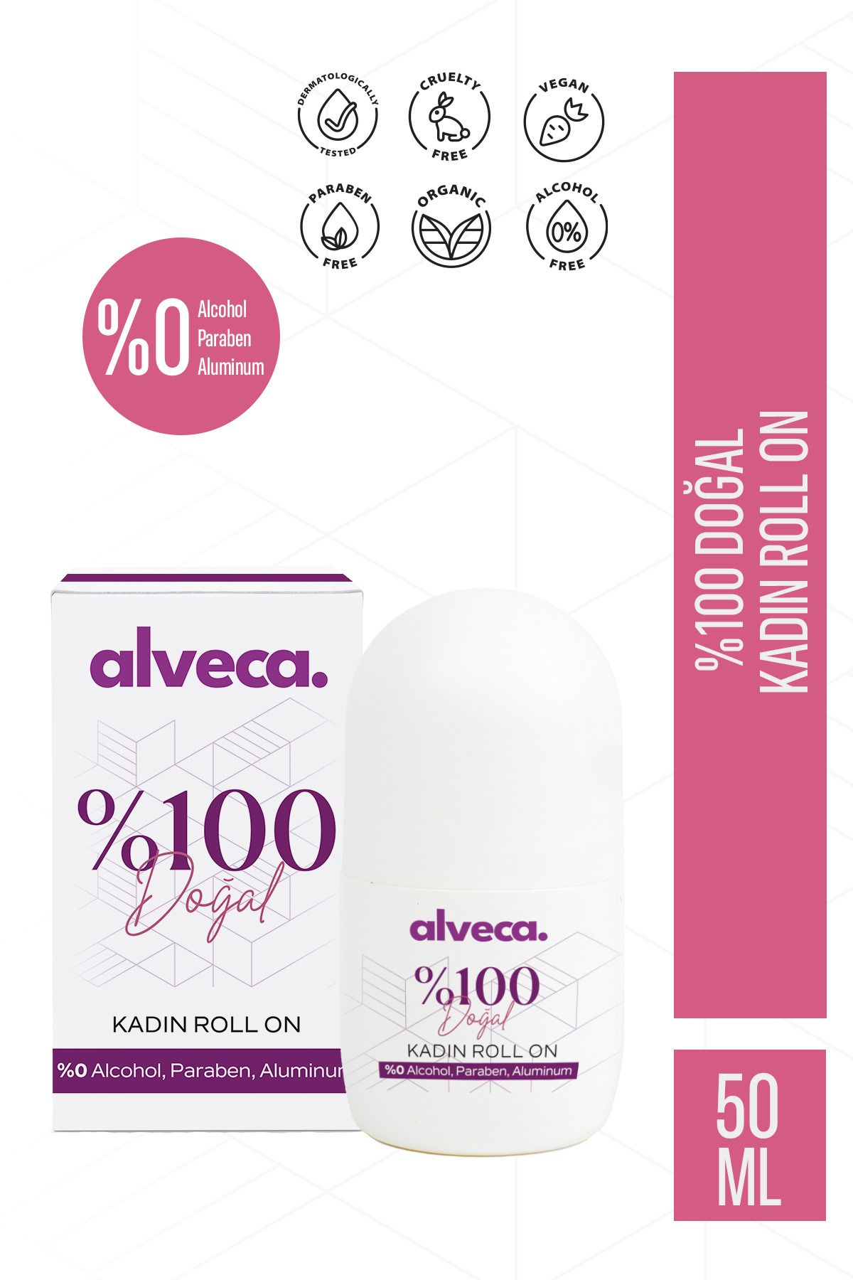 Alveca Kadın Ter Kokusu Önleyici %100 Doğal Roll On