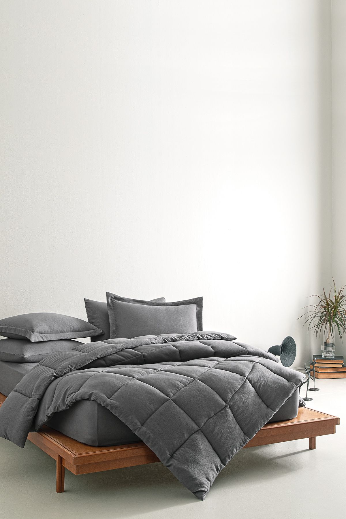 Puffy Mabel Tek Kişilik Comfort Uyku Seti - Antrasit