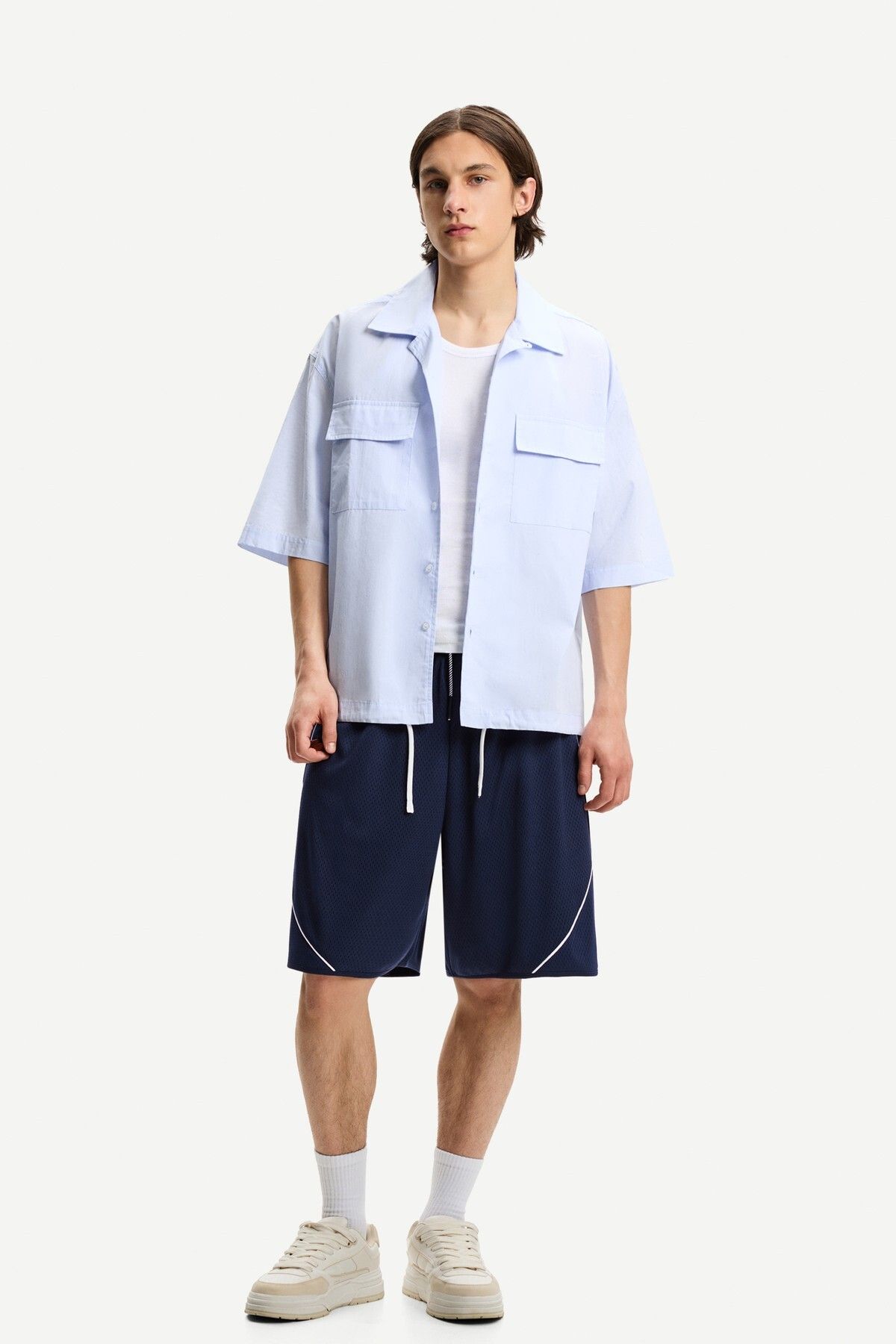 Bershka File bermuda şort
