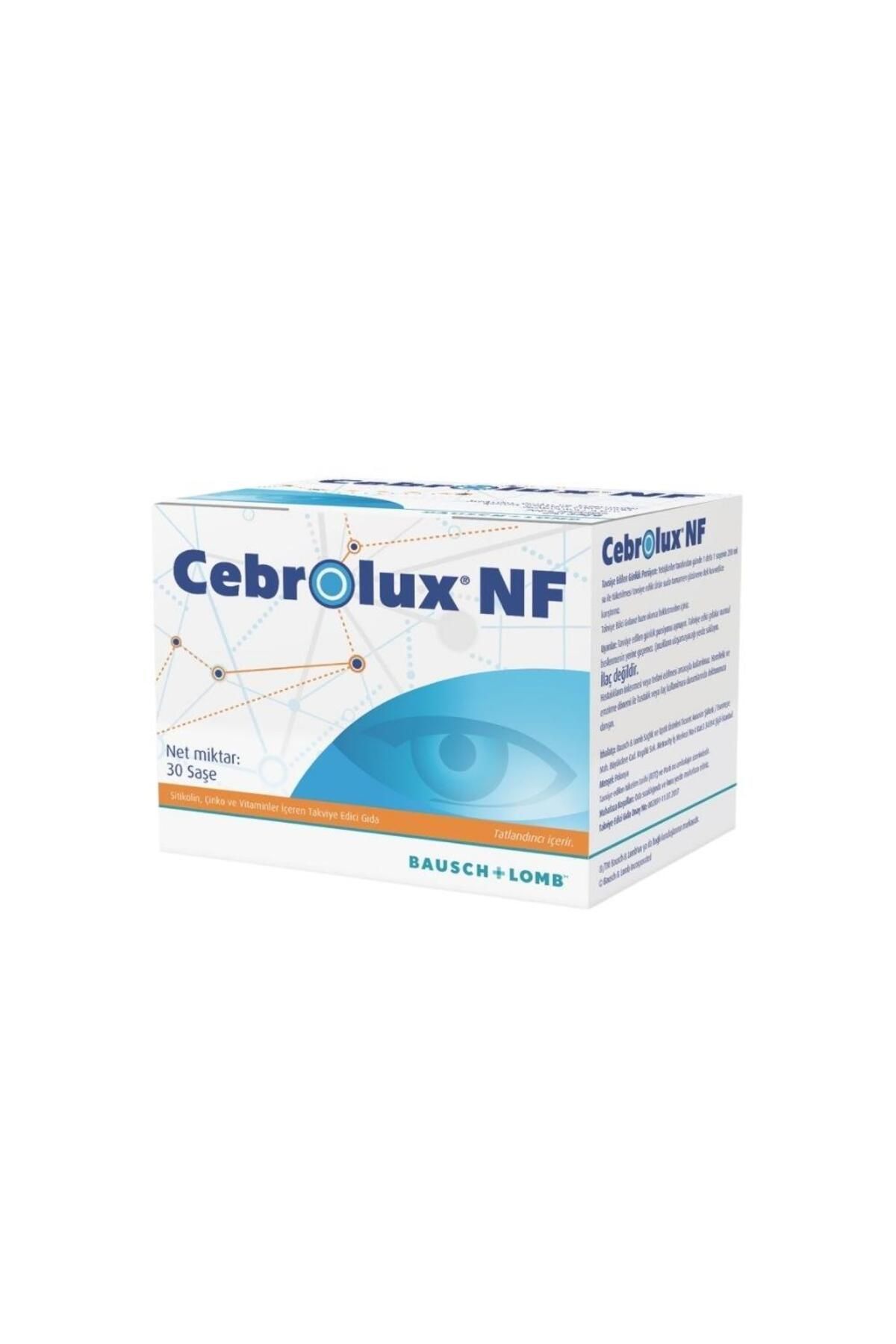 Bausch & Lomb Cebrolux Nf Sitikolin, Çinko Ve Vitaminler Içeren Takviye Edici Gıda 30 Saşe