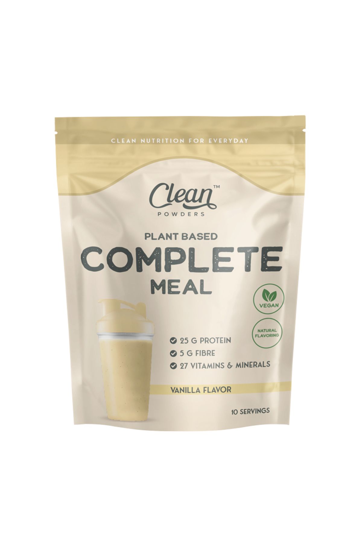 Clean Powders Bitkisel Öğün Tozu (Plant Based Complete Meal) 600 gr - Vanilya