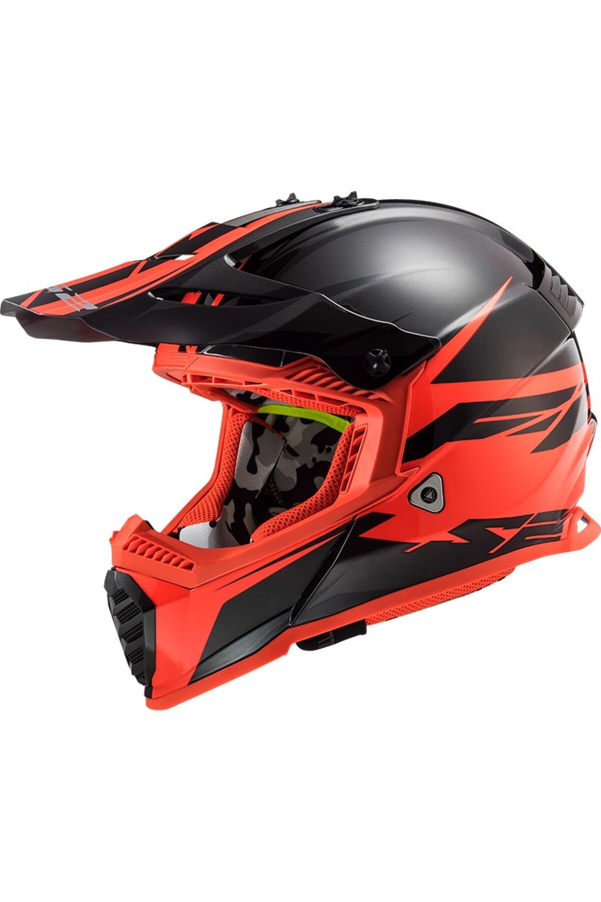 LS2 FAST EVO ROAR MAT KIRMIZI CROSS KASK