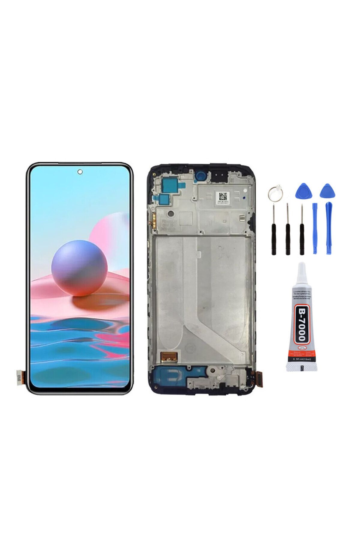 TamirCep Xiaomi Redmi Note 10S Çıtalı Oled Uyumlu Ekran Lcd Dokunmatik Tamir Seti Hediyeli