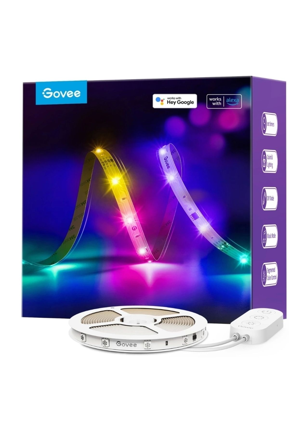 Govee Rgbıc Basic Led Şerit, H618a3d1 Wifi Bt, Alexa, Google Asst. Destekli - 5 Metre