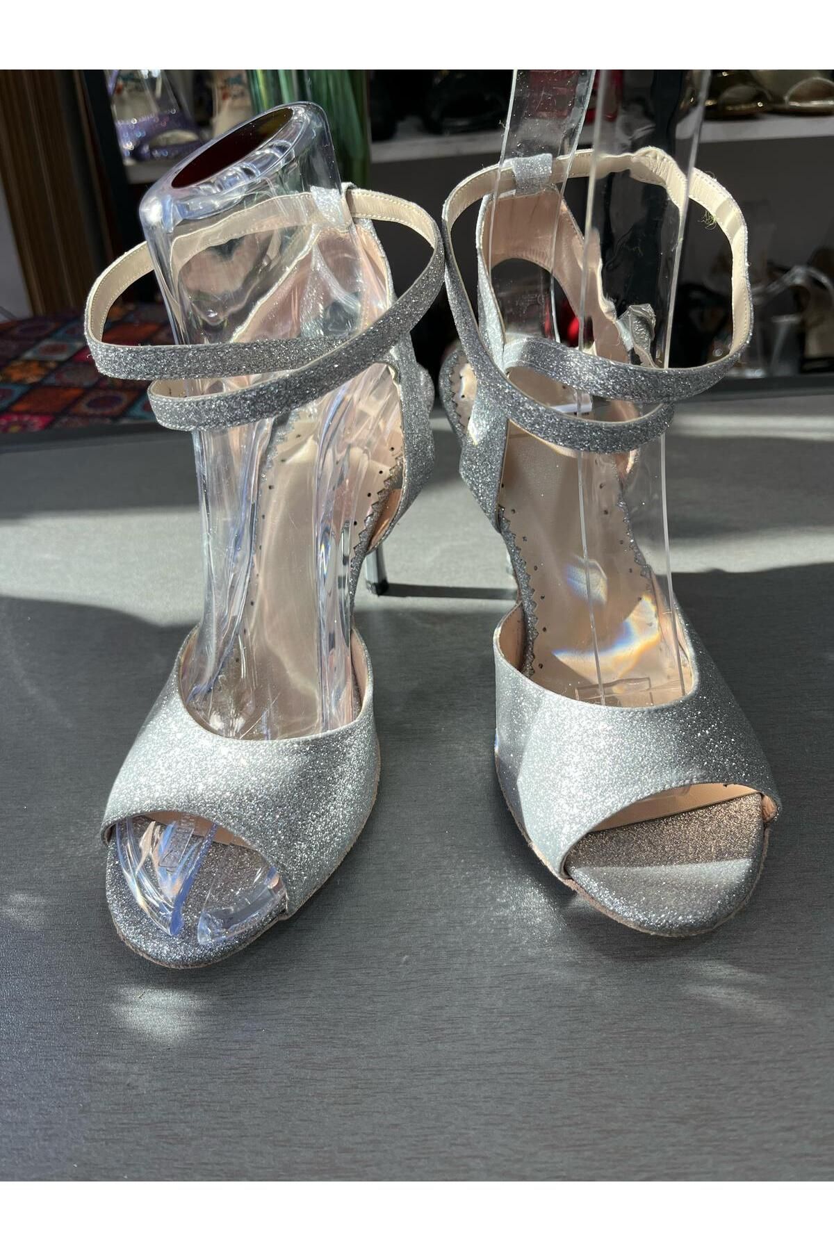 bitangosu LAME SİMLİ KELEBEK MODEL KADIN TANGO-DANS VE SALON AYAKKABISI 8,5 CM(13PONT)TOPUK BOYUNDA ENMODAMODE