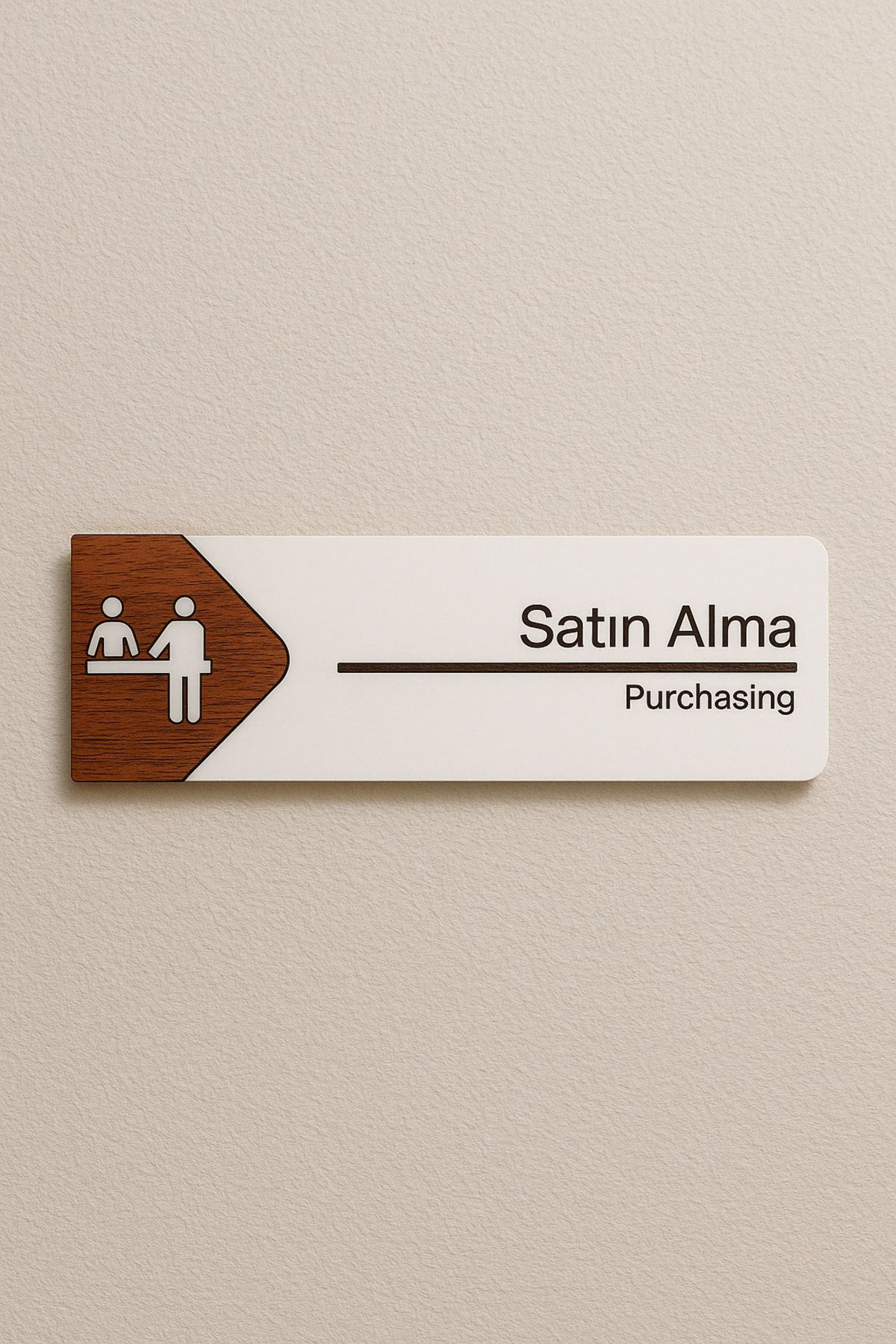 Lucena Satın Alma Ofis Oda Kapı İsimliği Yönlendirme Tabelası Levhası Kişiselleştirilebilir