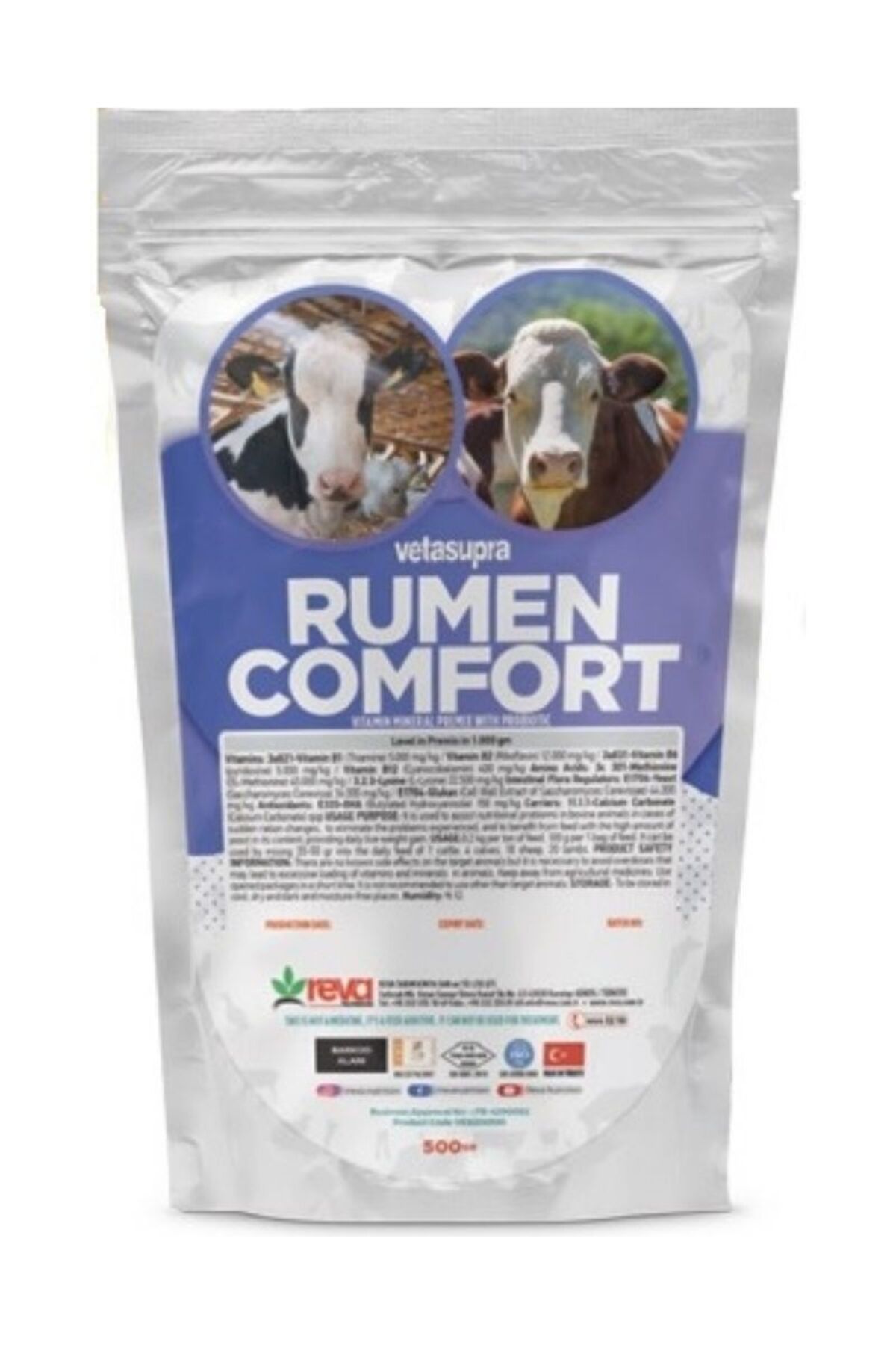 REVA Vetasupra Rumen Comfort 1 KG Canlı Ağırlık Artışı İçin Hayvan Yem Katkısı