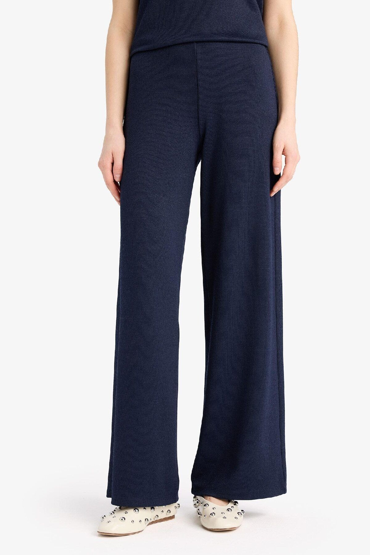 Defacto Wide Leg Basic Düz Pike Geniş Paça Pantolon E5784ax25sp