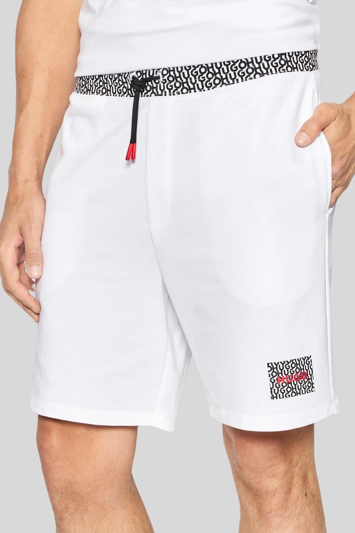HUGO Regular Fit Erkek Şort Beyaz