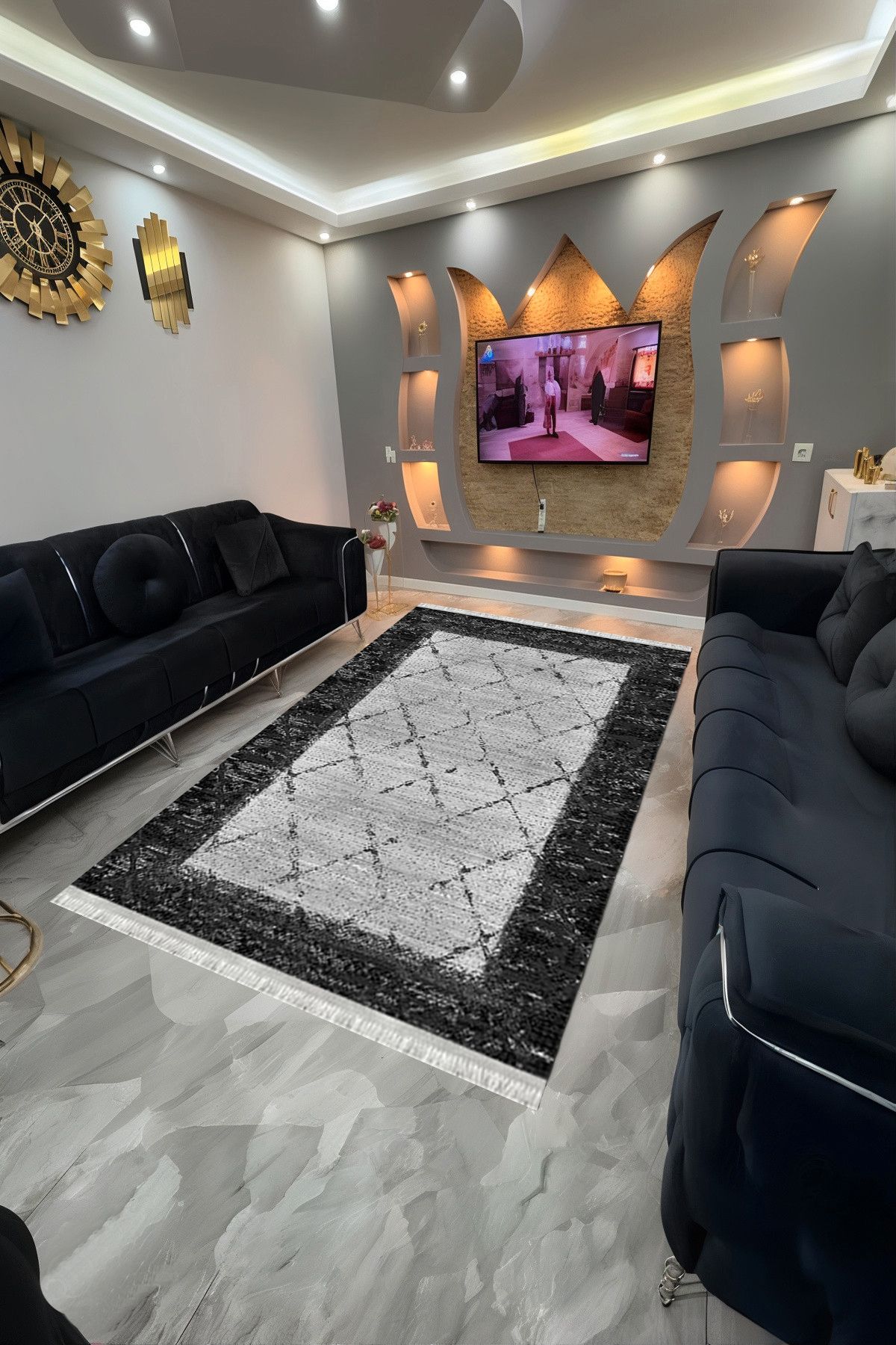 Home Dot Tabanlı yıkanabilir, leke tutmayan halı