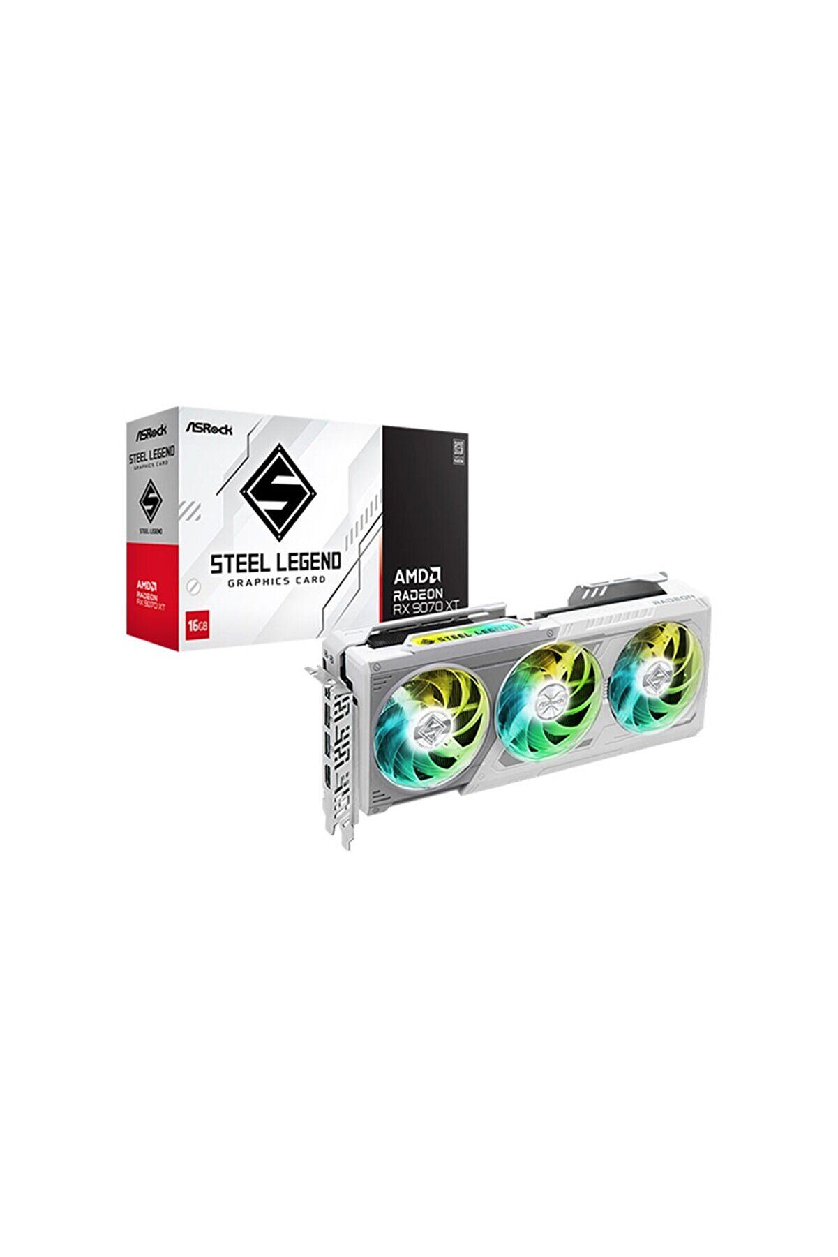ASROCK Radeon RX 9070 XT Steel Legend 16GB GDDR6 RGB 256Bit RDNA 4, FSR 4 Ekran Kartı-RX9070XT S