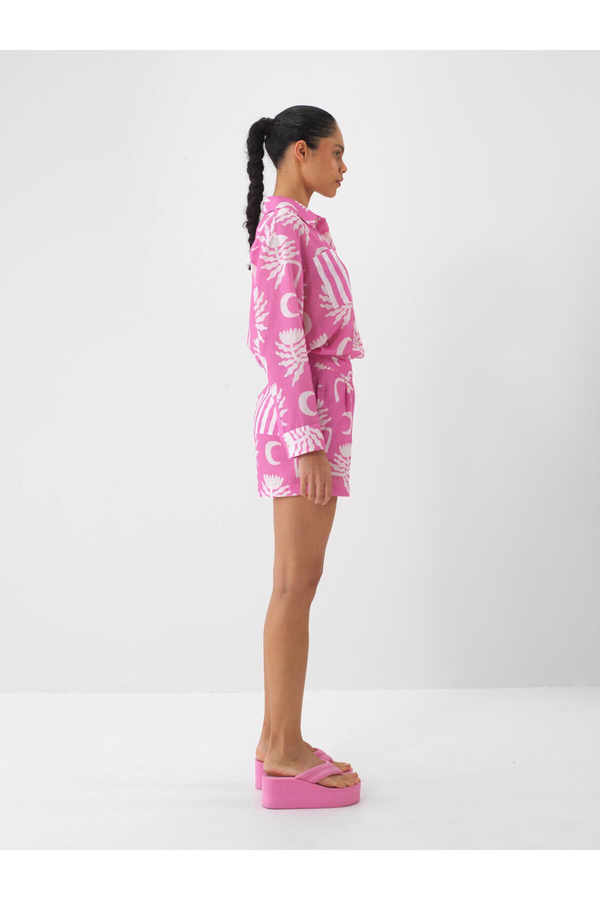 Xint Kadın Pembe Oversize Şort