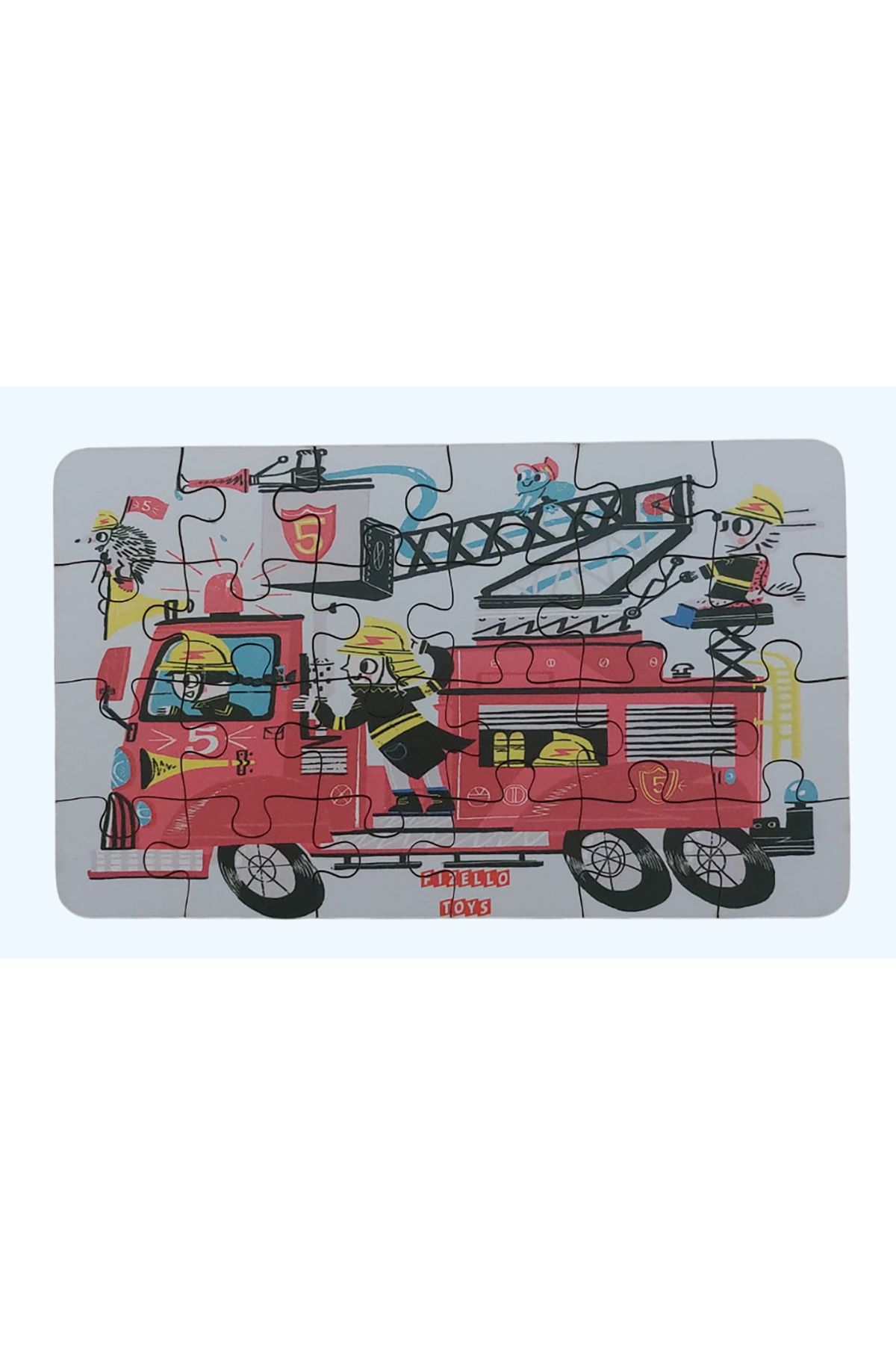 Fizello Firefighting Vehicle - İtfaiye Aracı / Small Puzzle 3-7 Yaş 24 Parça