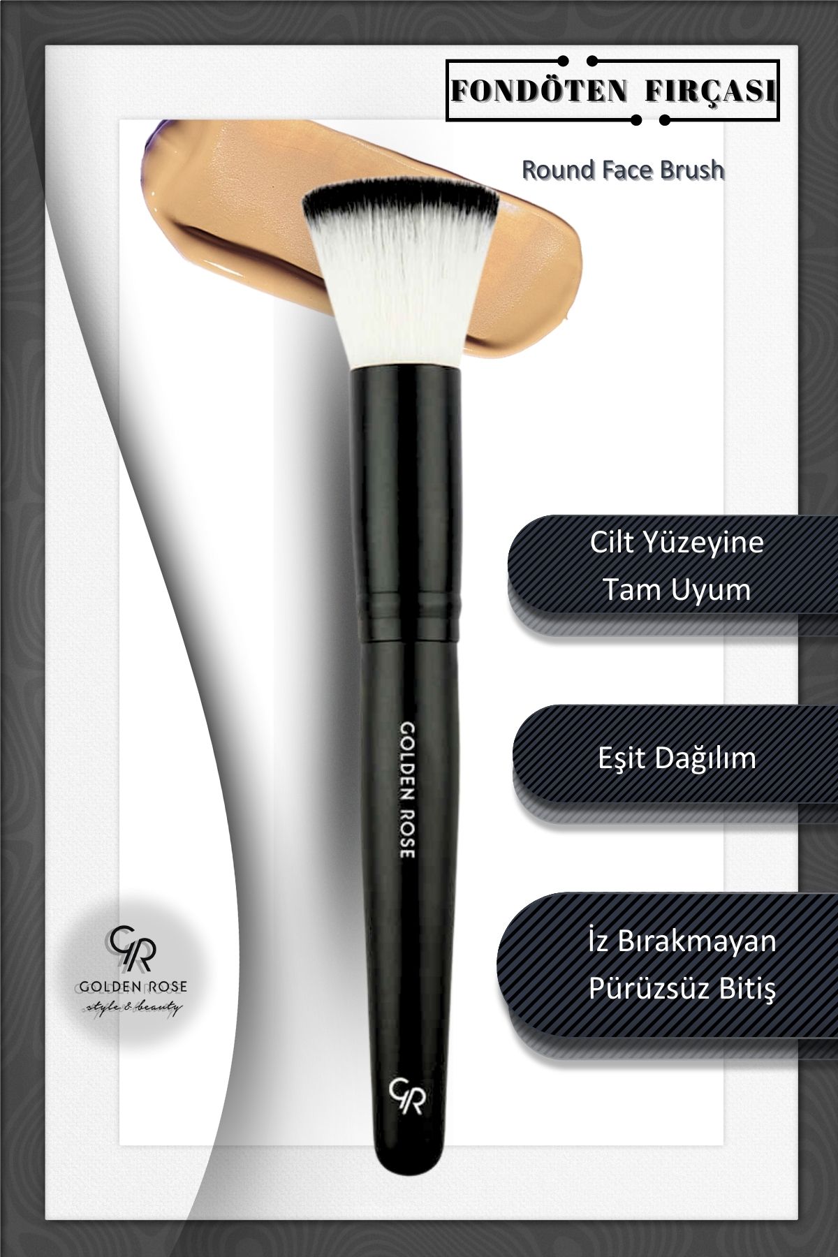 Golden Rose Round Face Brush