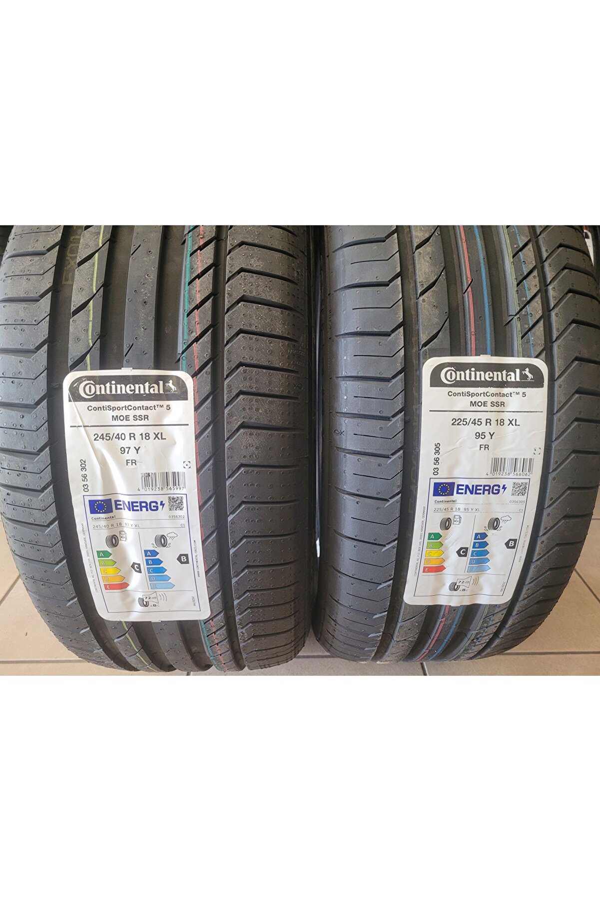 245/40R18- 225/45R18 SportContact5 MOE SSR RUN FLAT Set Olarak (4 ADET) 49/2024-2025 Üretim