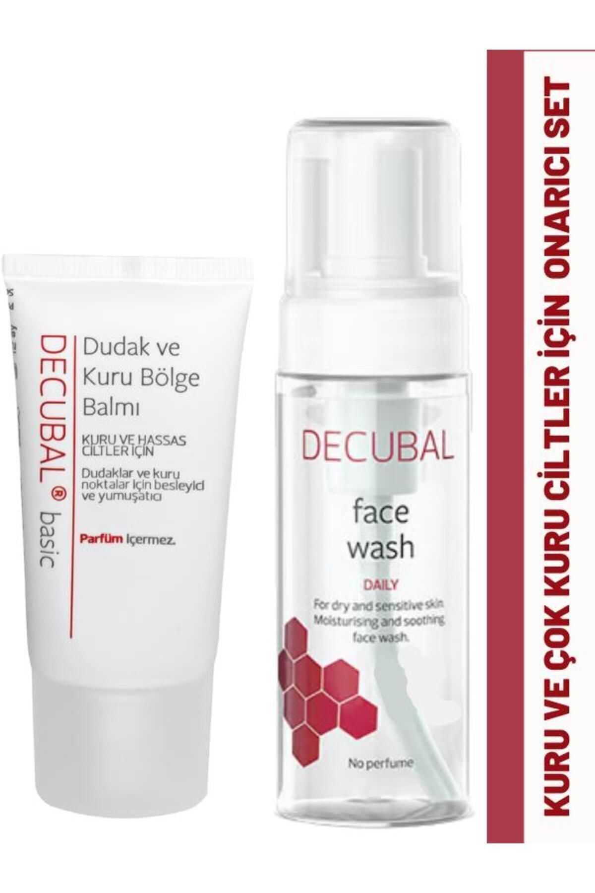 Decubal Kuru Ve Çok Kuru Ciltler Için Onarcı Set Dudak Balmı 30 ml Ve Yüz Yıkama Köpüğü 150 ml