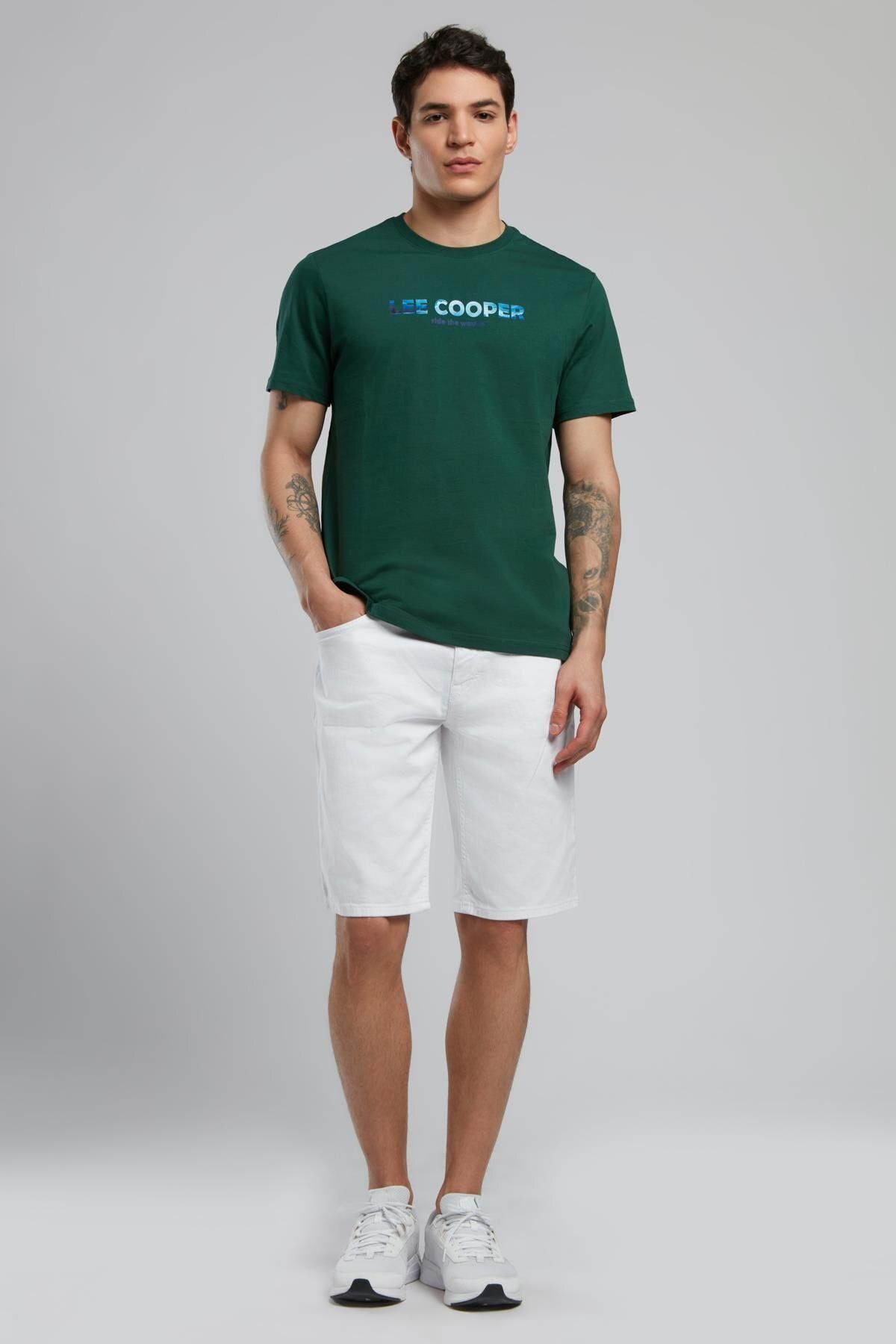 Lee Cooper Lonceso Erkek Dokuma Şort Beyaz