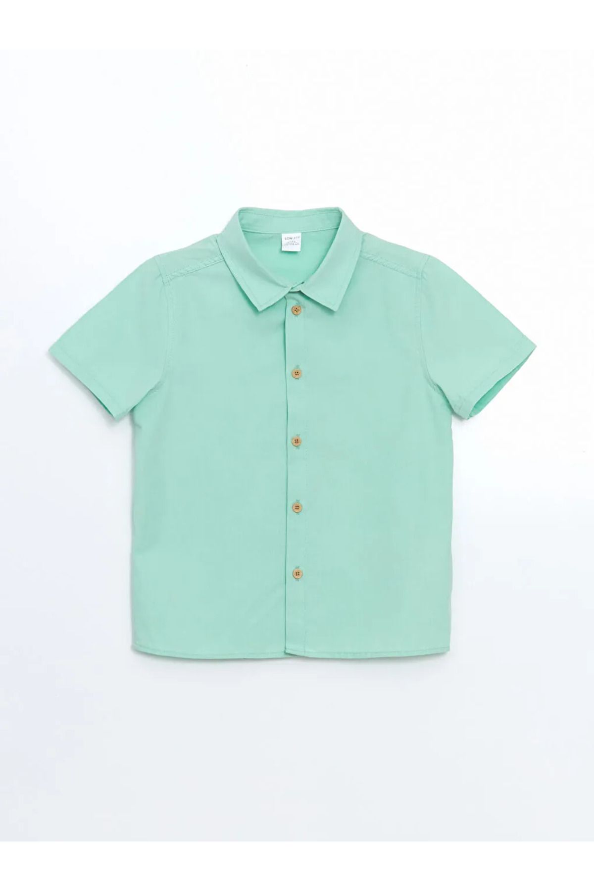 LC Waikiki LCW Kids Yeşil Basic Kısa Kollu Erkek Çocuk Gömlek