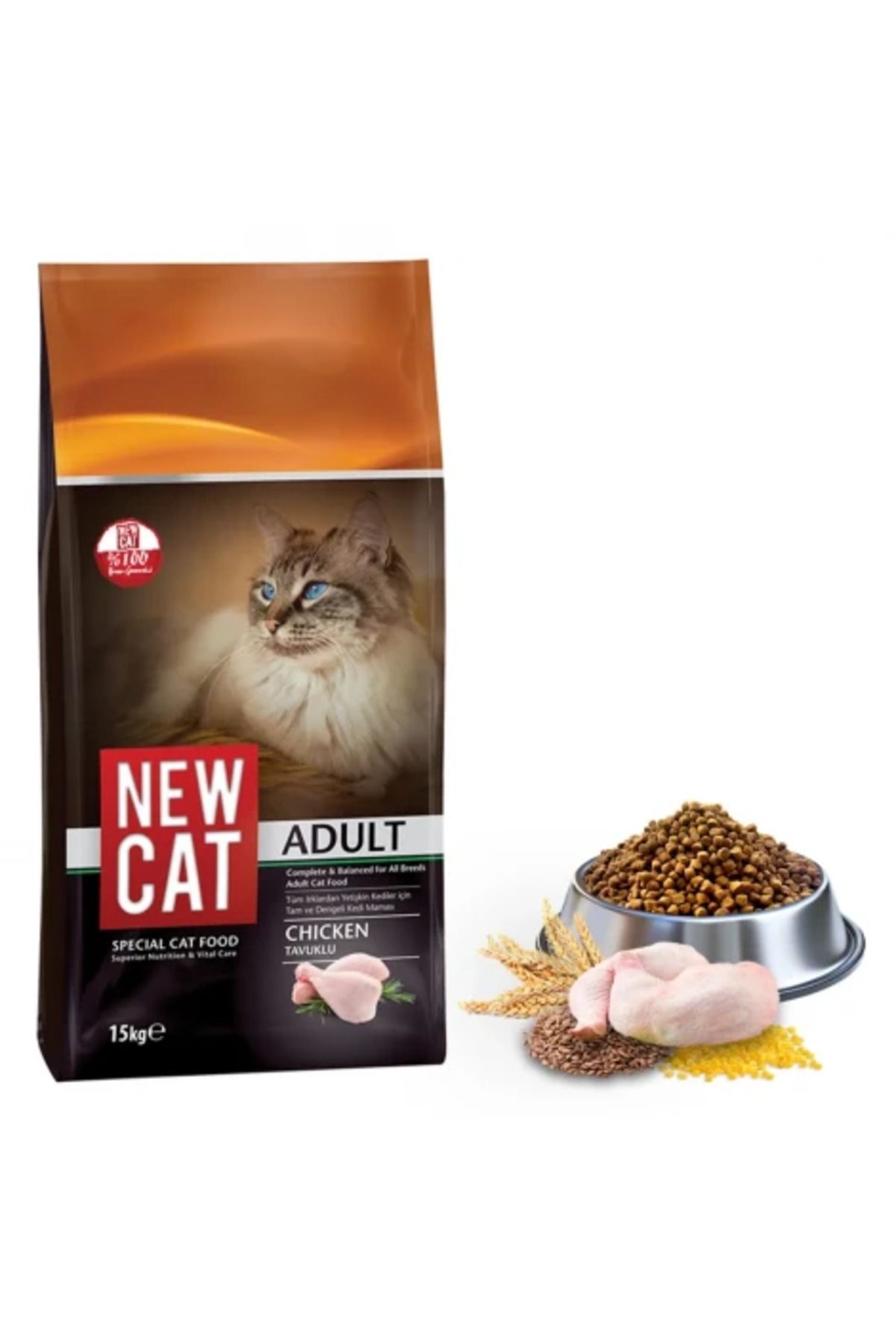 New Cat Newcat Tavuklu Yetişkin Kedi Maması 15 Kg