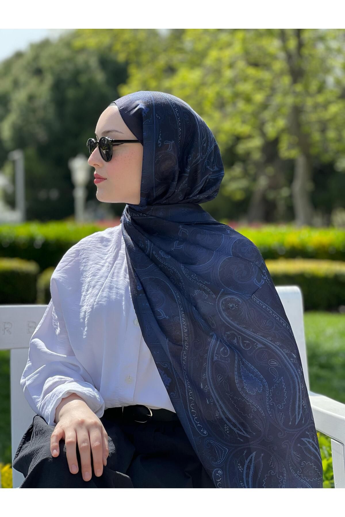 Diella Retro Etnik Desen Soft Pamuk Şal