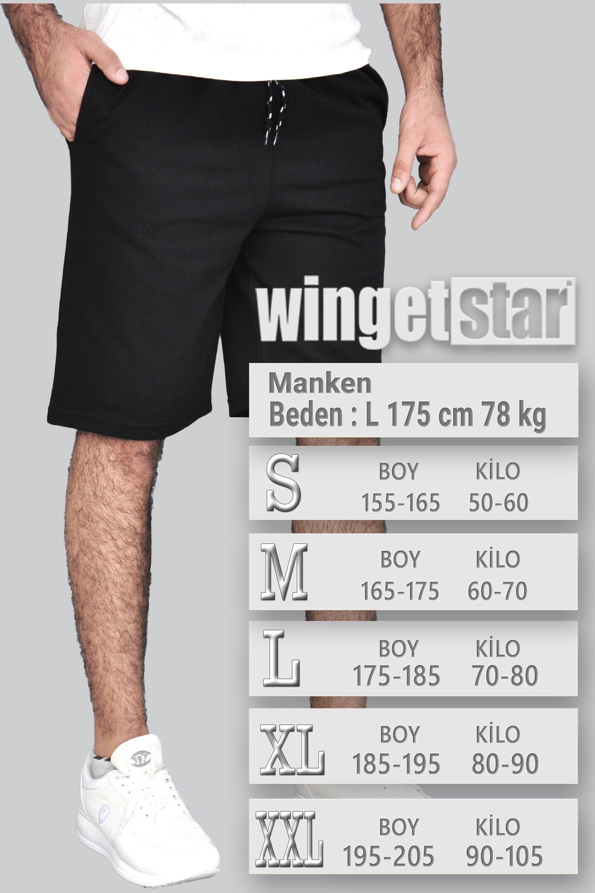 wingetstar Siyah Şort