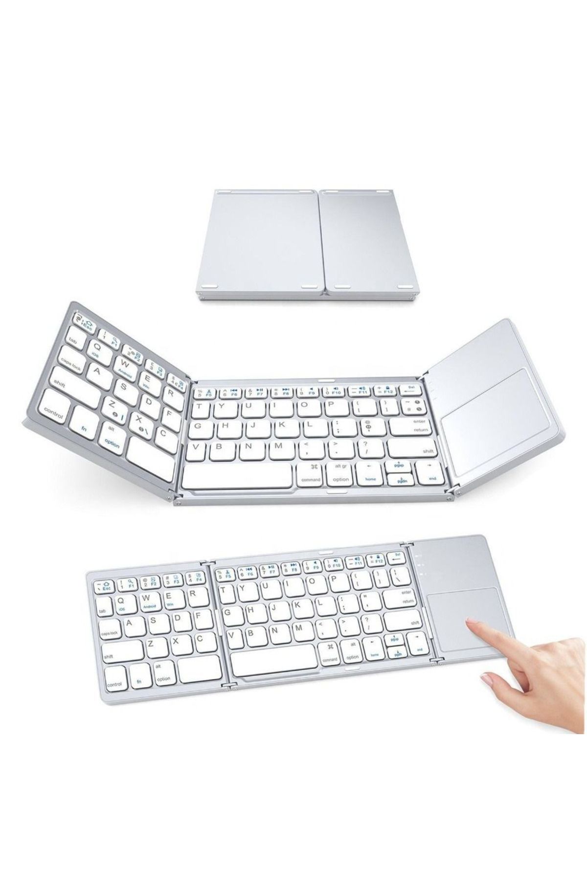 Cloody Touch Pro Katlanabilir Bluetooth Type-c Klavye Türkçe Q Android / Ios