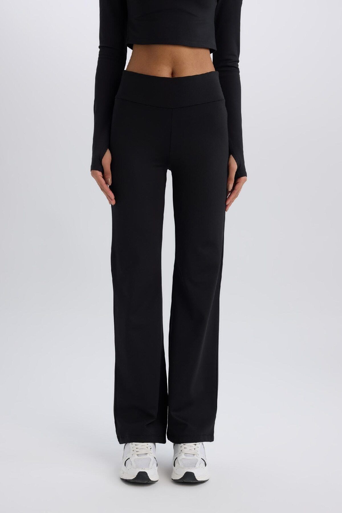 Defacto DeFactoFit Standart Fit Geniş Paça Standart Boy Skuba Dalgıç Kumaş Pantolon A0566AX24AU