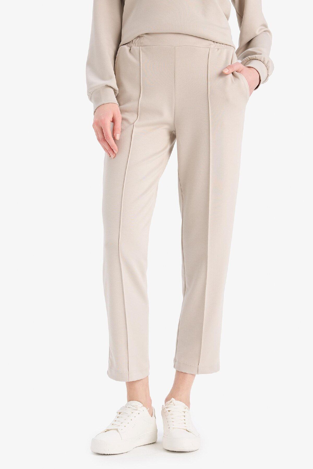 Defacto Regular Fit Esnek Belli Cepli Basic Düz Pantolon E1954AX25SP