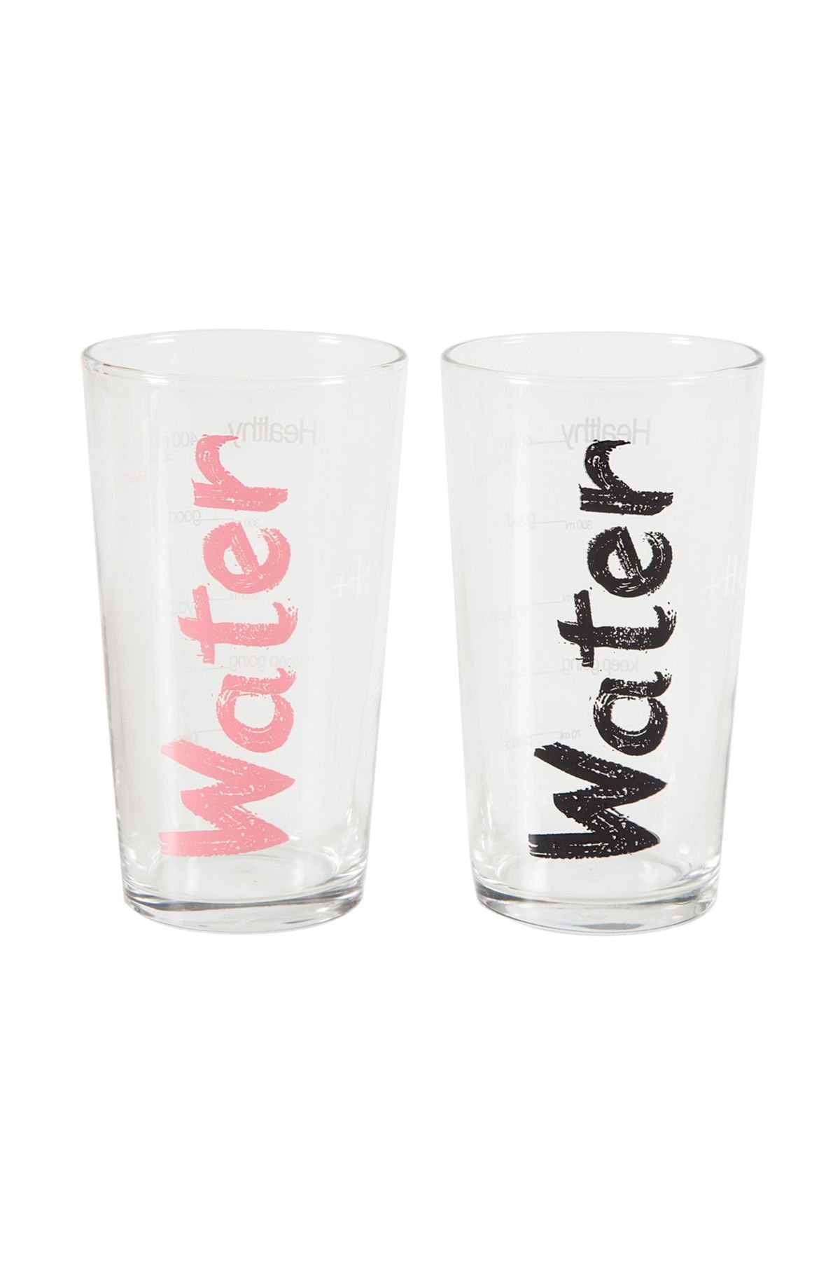 Mudo Home Water Bardak 570 ml 2'li Set -Siyah&Pembe
