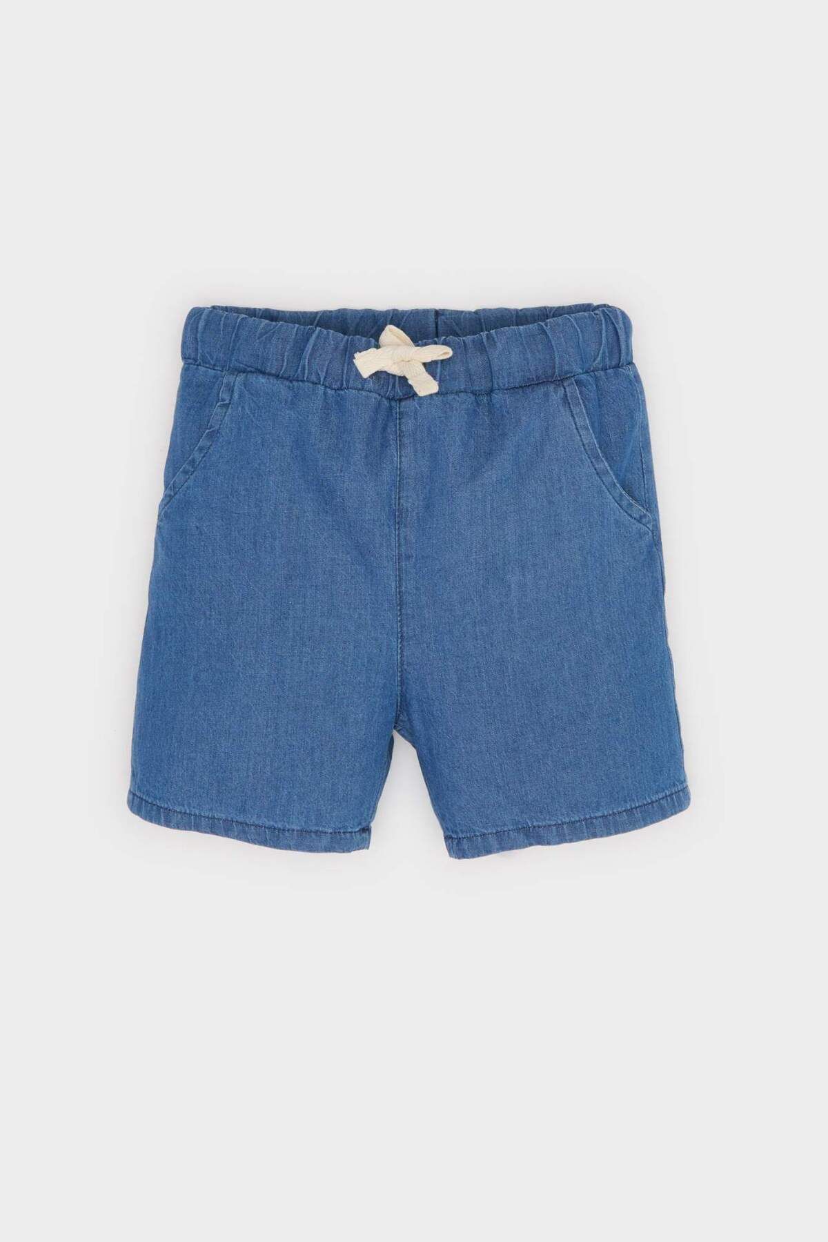 Defacto Erkek Bebek Beli Lastikli Jean Şort E6837A525SM