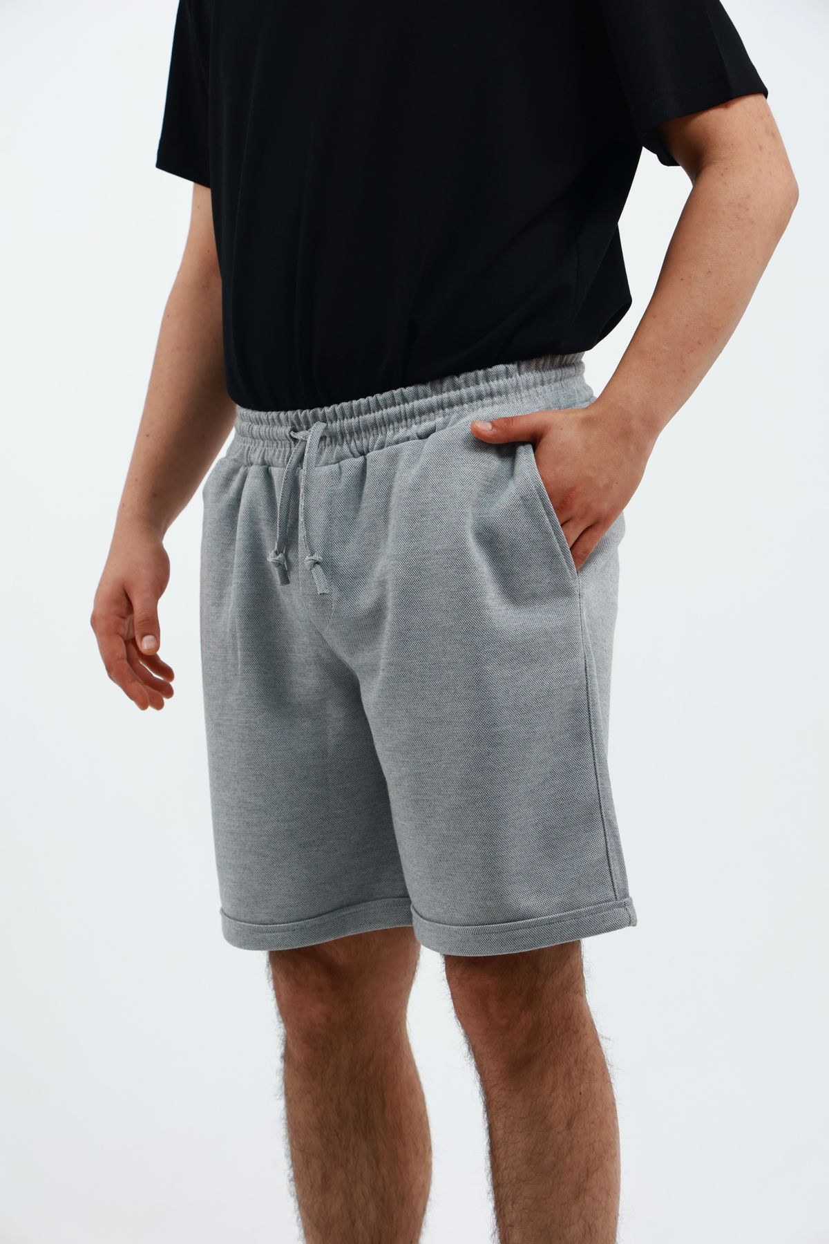 OXVİN Capsule Erkek Comfort Fit Pike  Duble Paça Şort Bermuda
