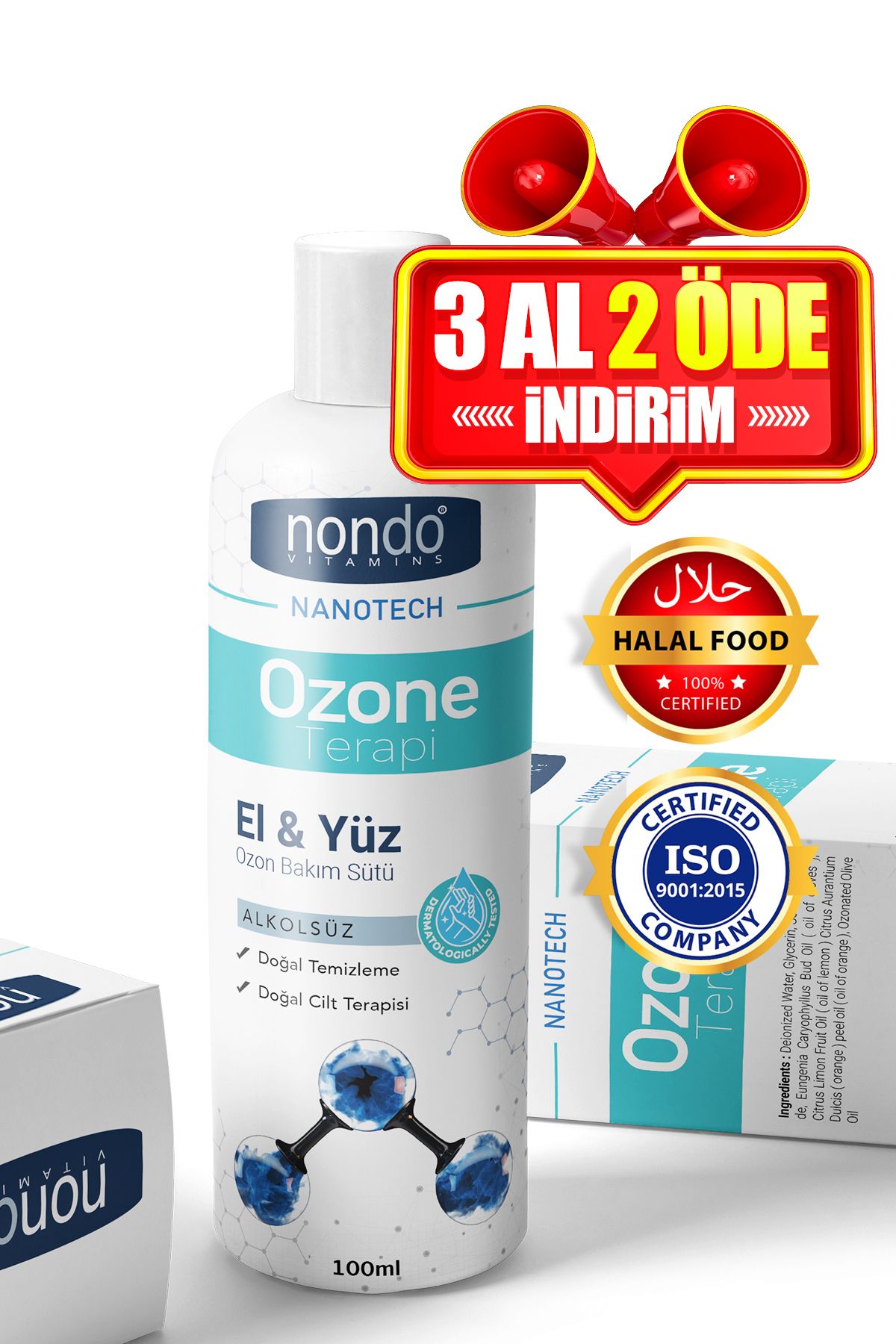 Nondo Ozon Cilt Bakım Sütü 100 Ml