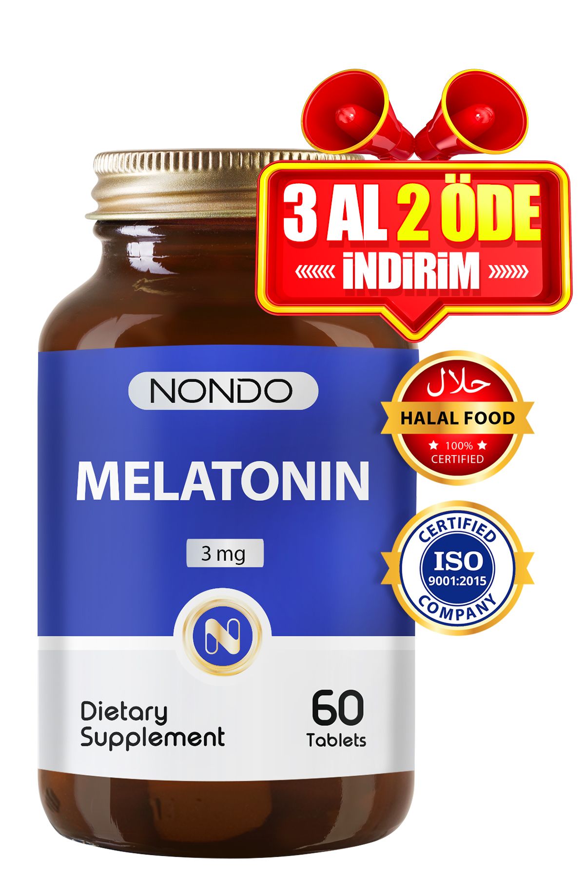 Nondo Melatoninn 3 Mg 60 Tablet