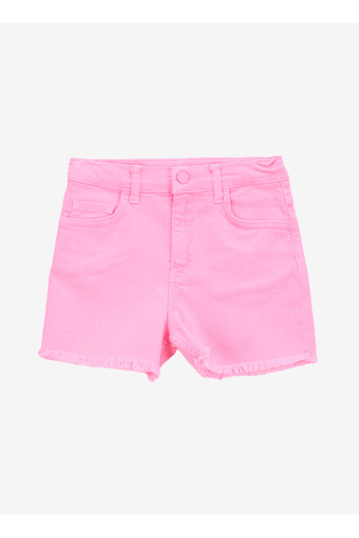 Barbie Yüksek Bel Standart Pembe Kız Çocuk Denim Şort BRB5SG-SRT6008