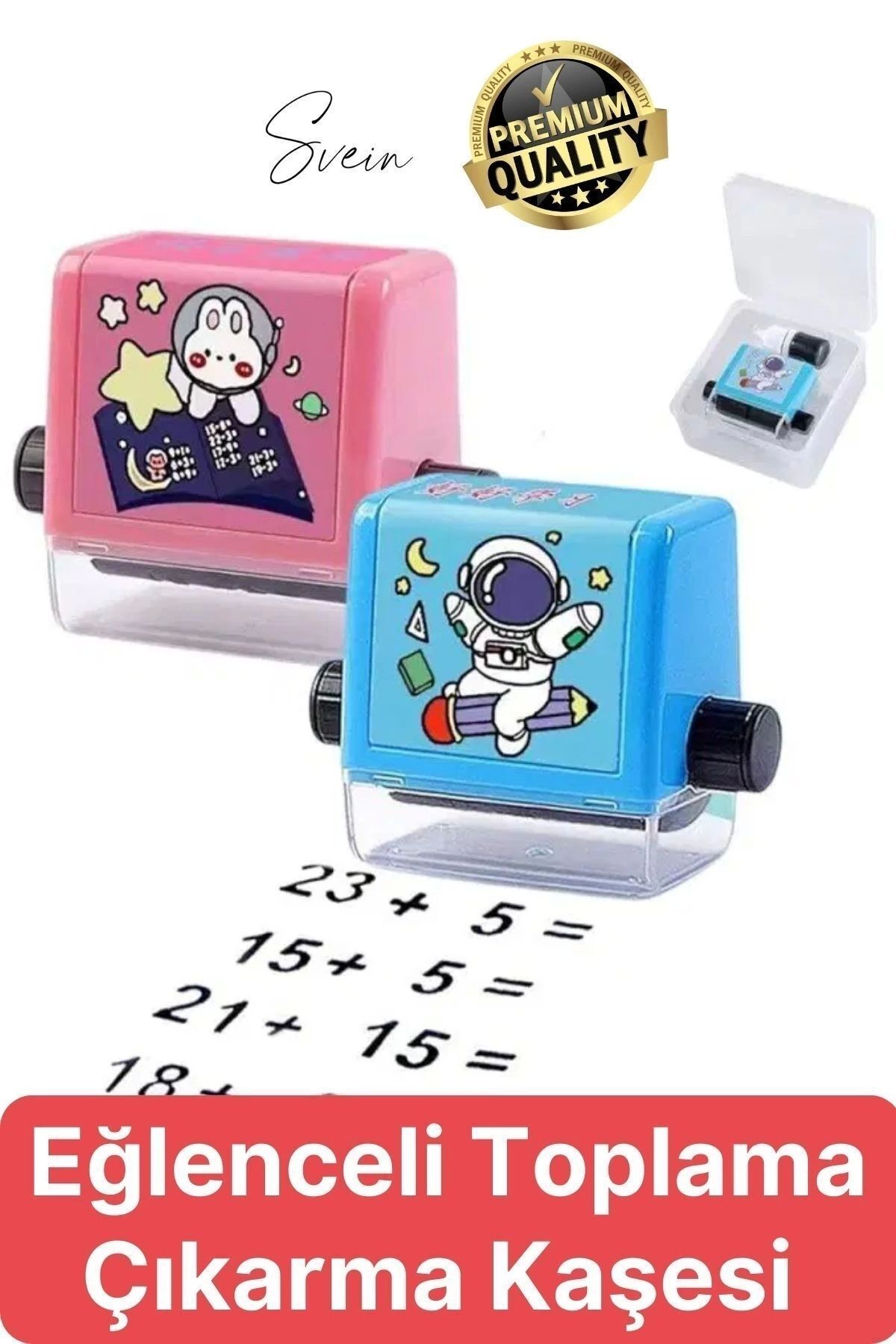 Svein Eğitici Matematik Soru Silindiri Ekleme Toplama Çıkarma Kaydırma Mühür İlkokul Çocuk Alıştırma Kaşe