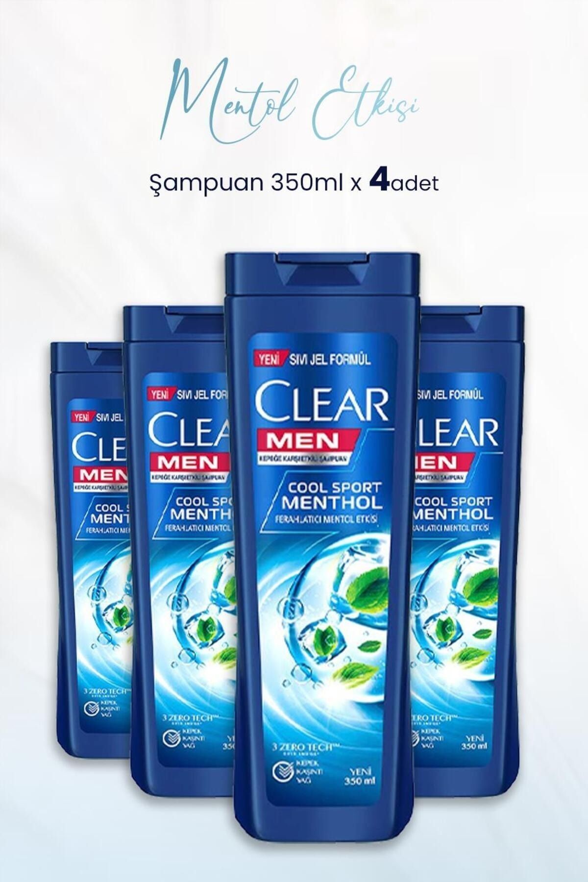 Clear 350 ml Men Şampuan Cool X4 Adet