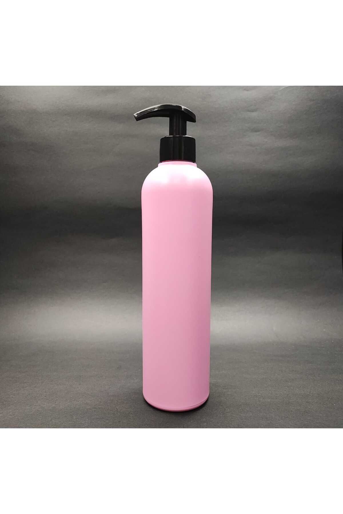 Pause Art Home 500 CC PEMBE POLİETİLEN PE ŞAMPUAN ŞİŞESİ - SİYAH SIVI SABUN POMPALI - 500 ML PE ŞAMPUAN ŞİŞESİ
