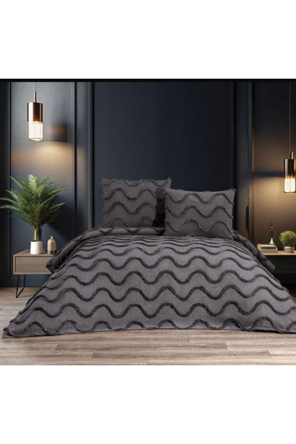 ZESA HOME Ekol Pamuklu Çift Kişilik 3 Parça Yatak Örtüsü