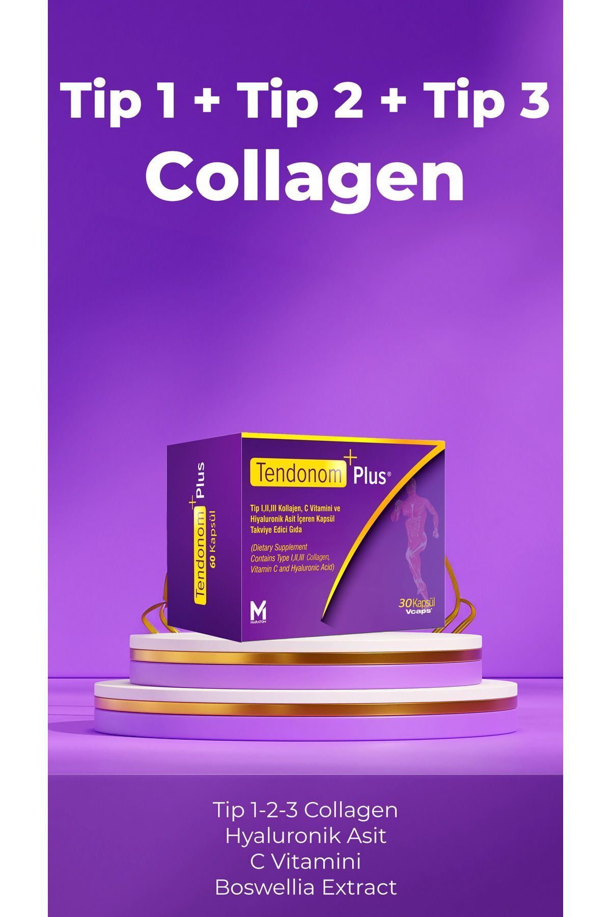 Tendonom Plus Plus Tip 1 2 3 Kollajen 30 Kapsül