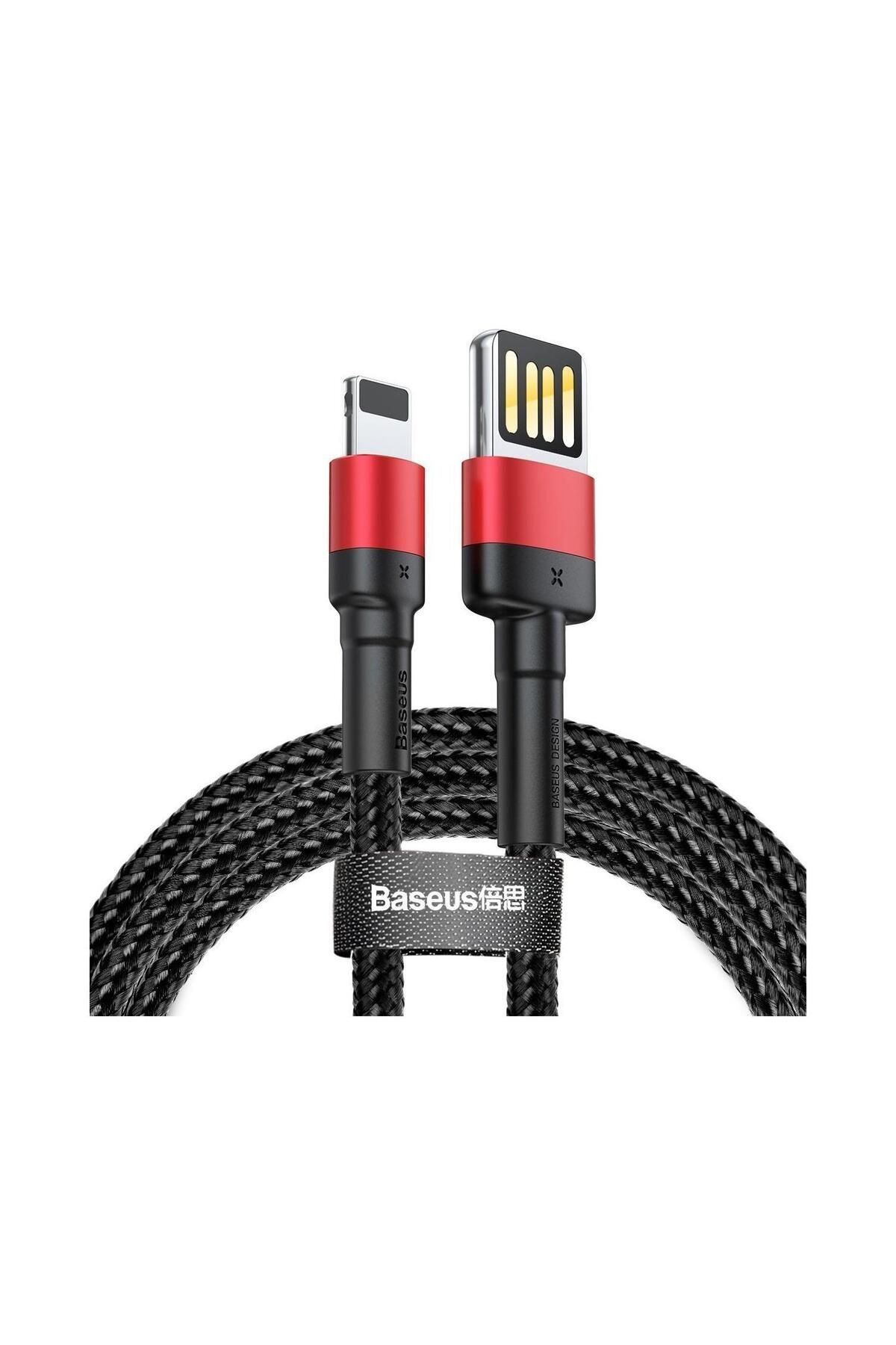 Baseus Calklf-g91 Cafule 2.4 A Lightning 1 Metre Şarj Kablosu Kırmızı