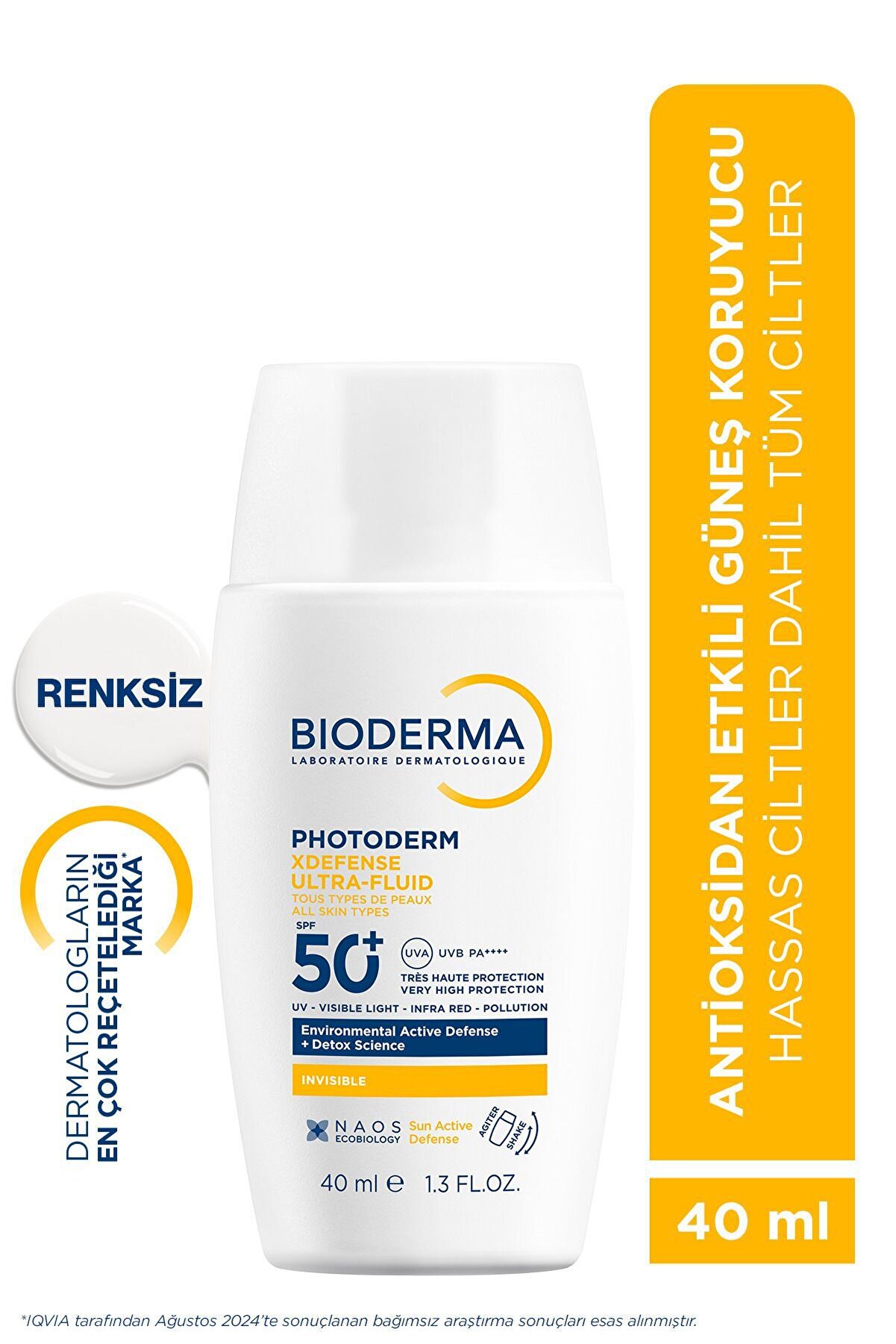 Bioderma Photoderm XDefense Spf50+ Renksiz Güneş Kremi - Tüm Cilt Tipleri